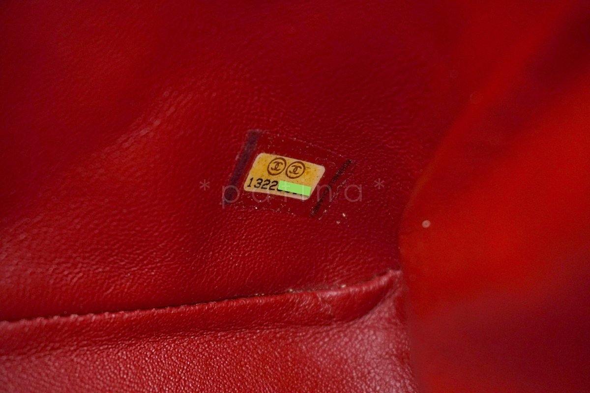 10C Chanel Red Caviar Jumbo 2.55 Classic Flap Bag - Image 12