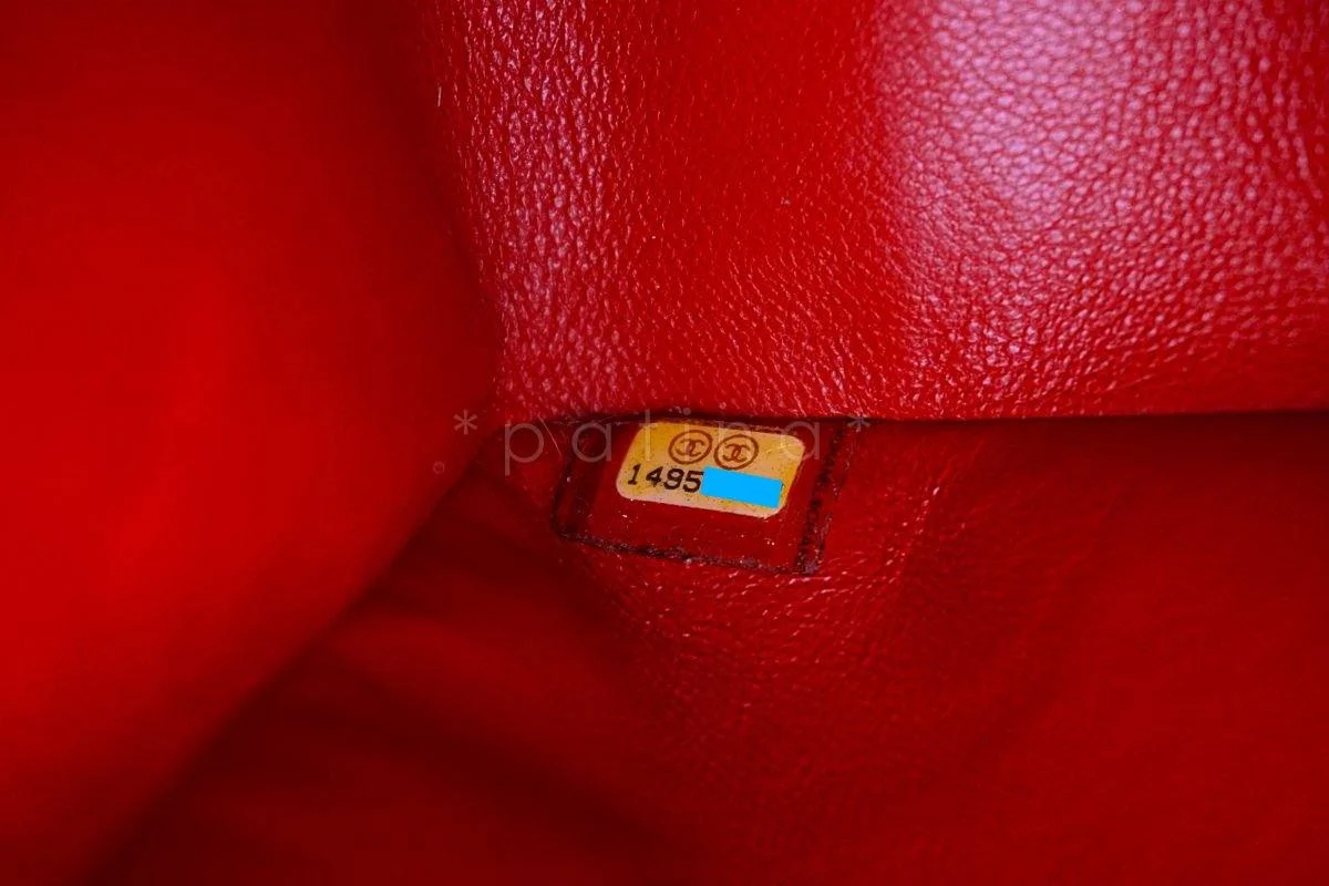 11P Chanel Red Caviar Jumbo Classic Double Flap Bag SHW - Image 12