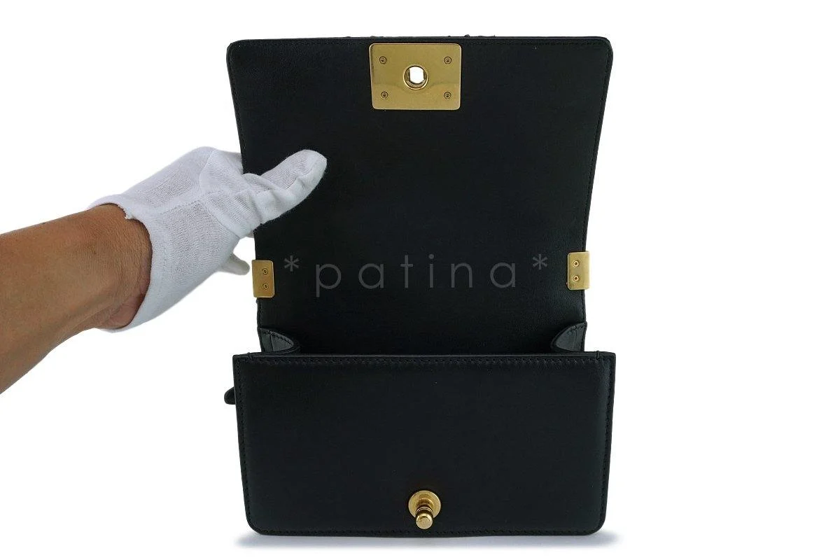 16K Chanel Black Classic Boy Jacket Small Flap Bag - Image 9