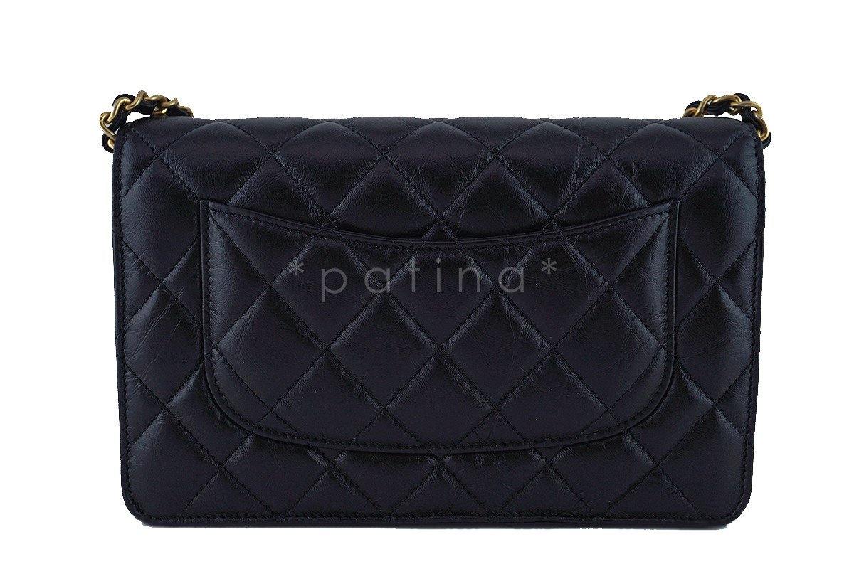 NWT 17P Chanel Black Lucky Charms Reissue WOC Wallet on Chain Bag - Image 5