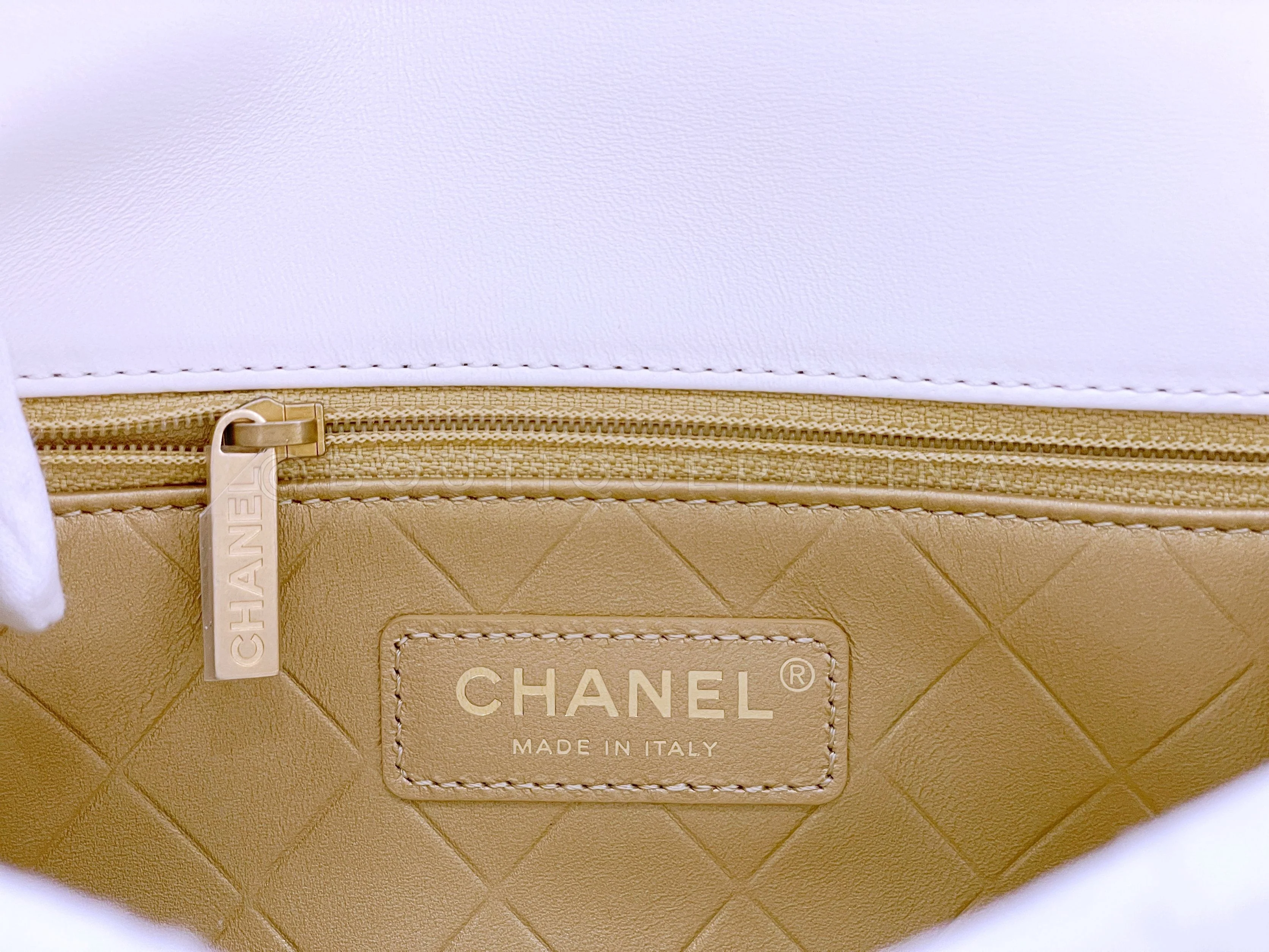 22C Chanel Limited White Charms Small Mini Cruise Flap Bag - Image 13