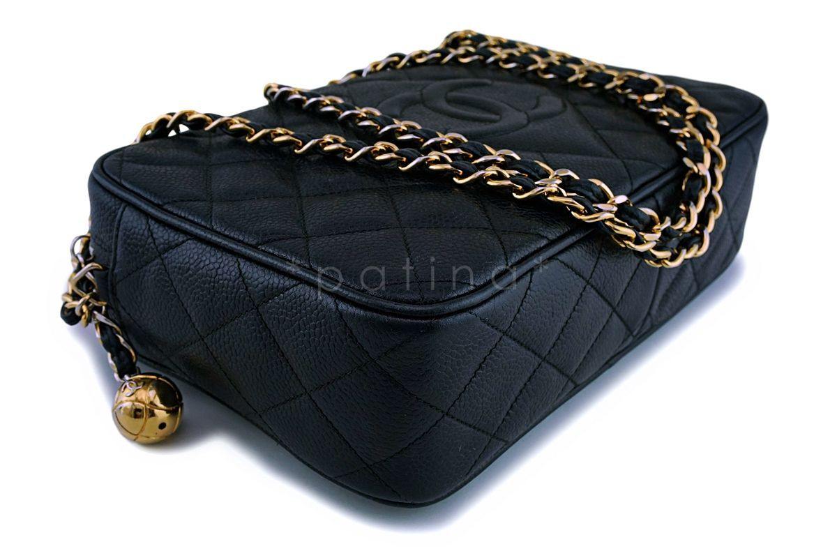 Chanel Vintage Black Caviar Camera Case Bag 24k GHW - Image 7