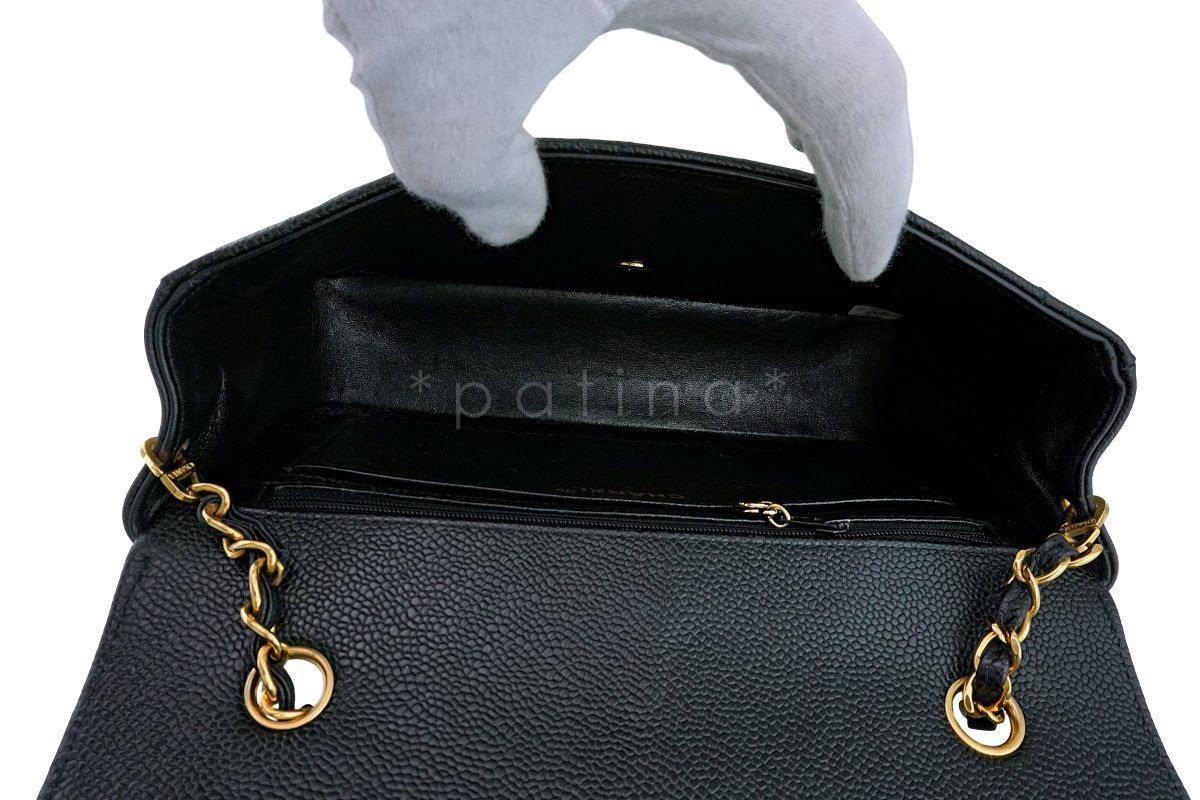 Rare Chanel Black Caviar Medium Classic Diana Flap Bag 24k GHW - Image 10