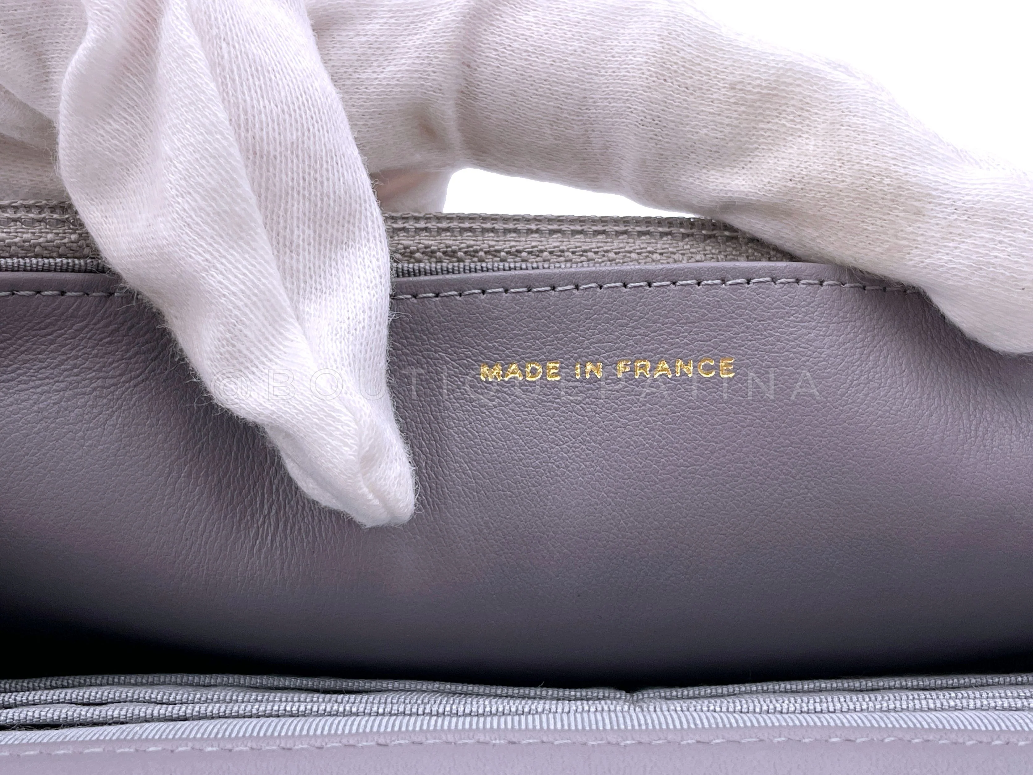 Chanel 2011 Lavender Gray Reissue Wallet on Chain Flap Bag WOC GHW - Image 11