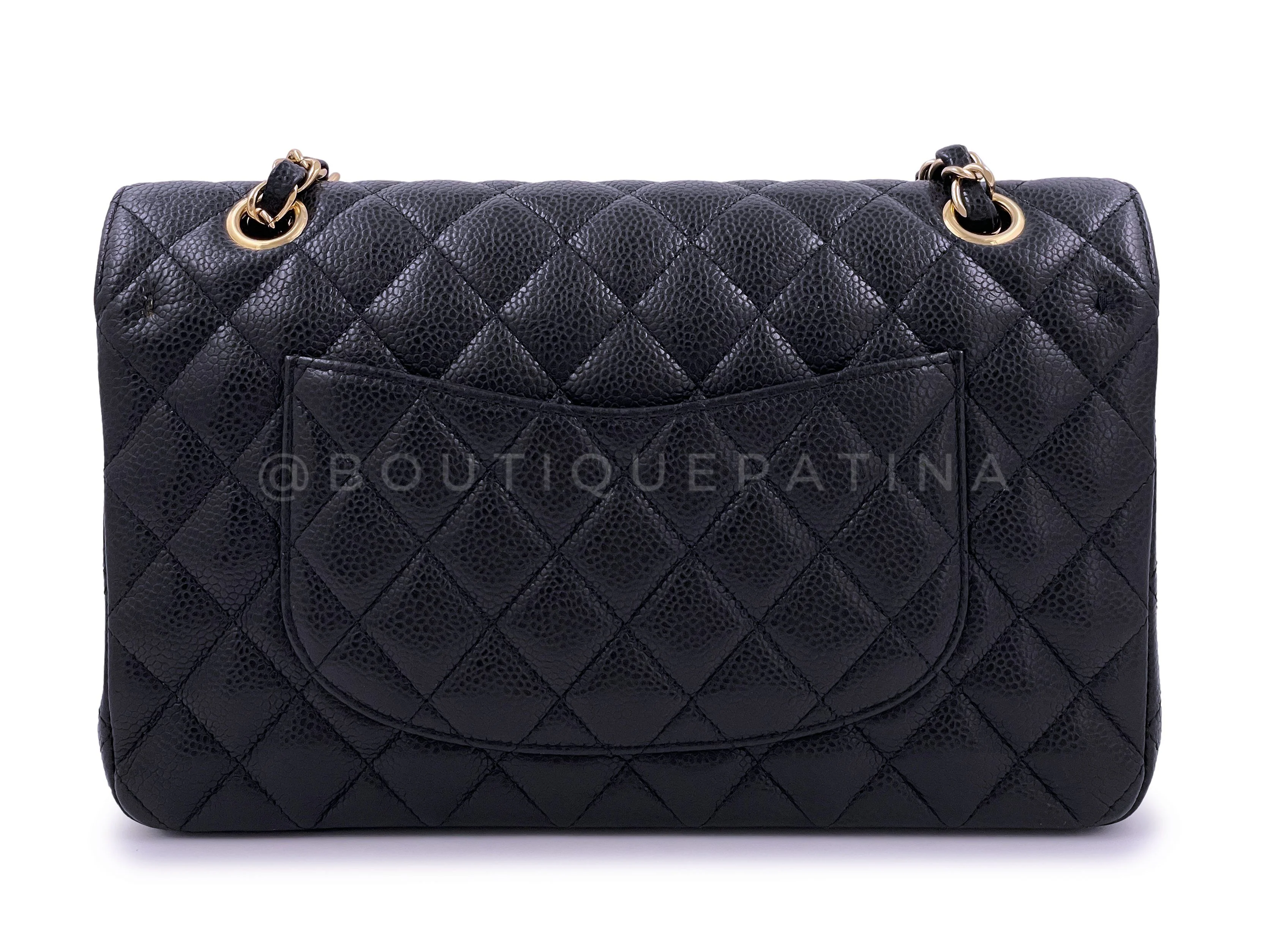 Chanel 2010 Black Caviar Medium Classic Double Flap Bag GHW - Image 5