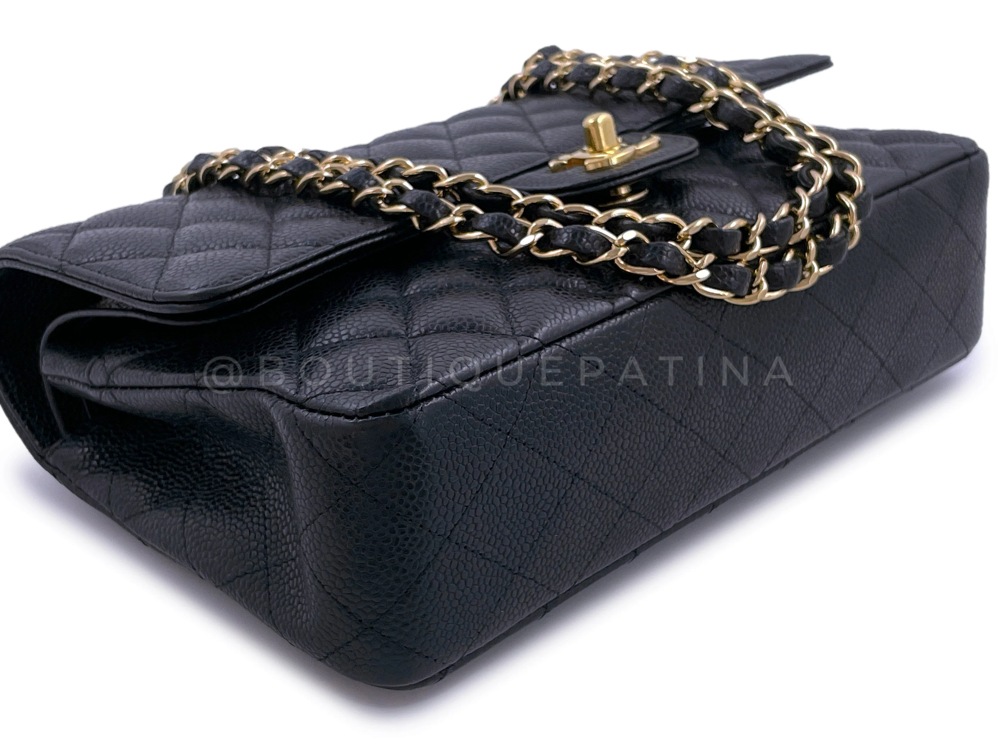 Chanel 2010 Black Caviar Medium Classic Double Flap Bag GHW - Image 7