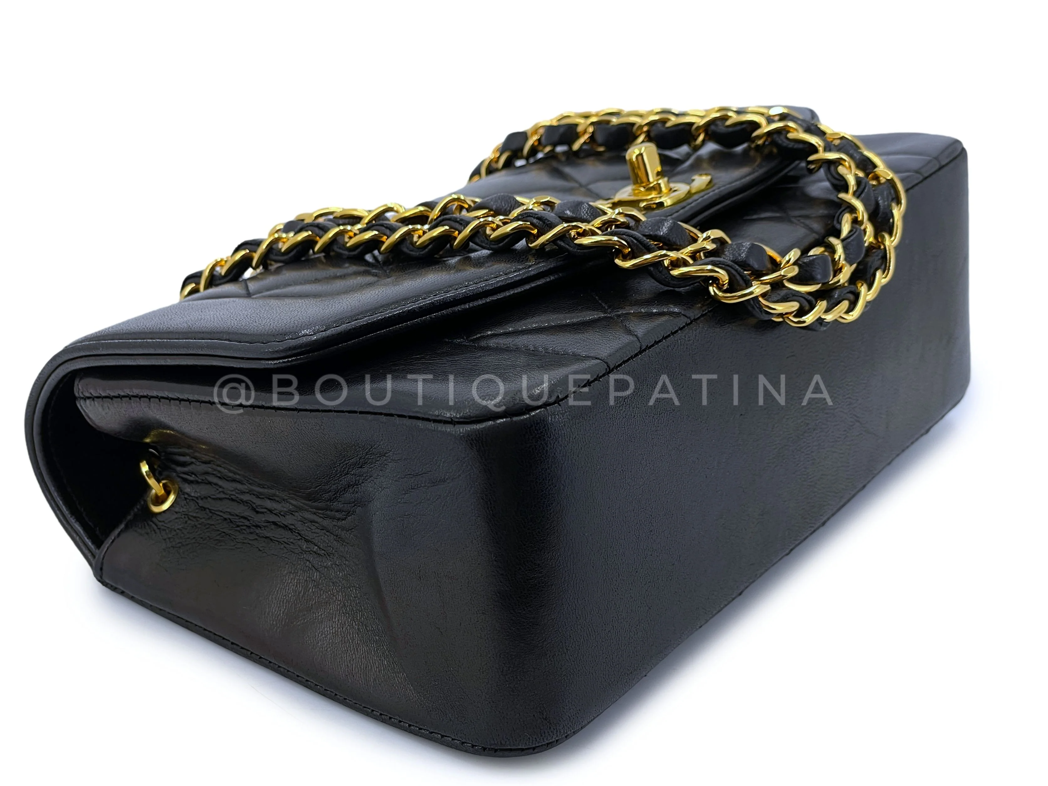 Pristine Chanel Vintage 1994 Small Black Diana Flap Bag 24k GHW VTN - Image 7