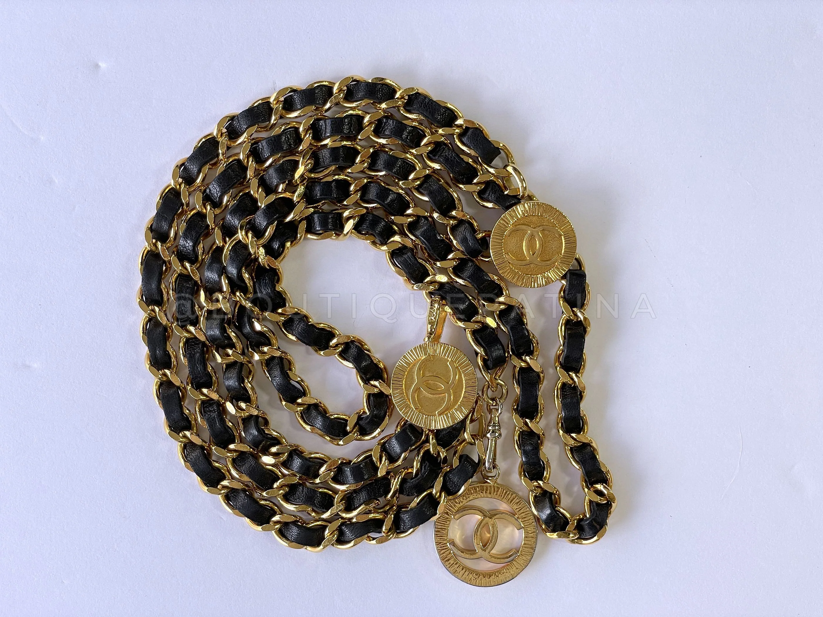 Chanel Vintage 1984 Rihanna Triple Woven Chain Belt Necklace A11 - Image 2