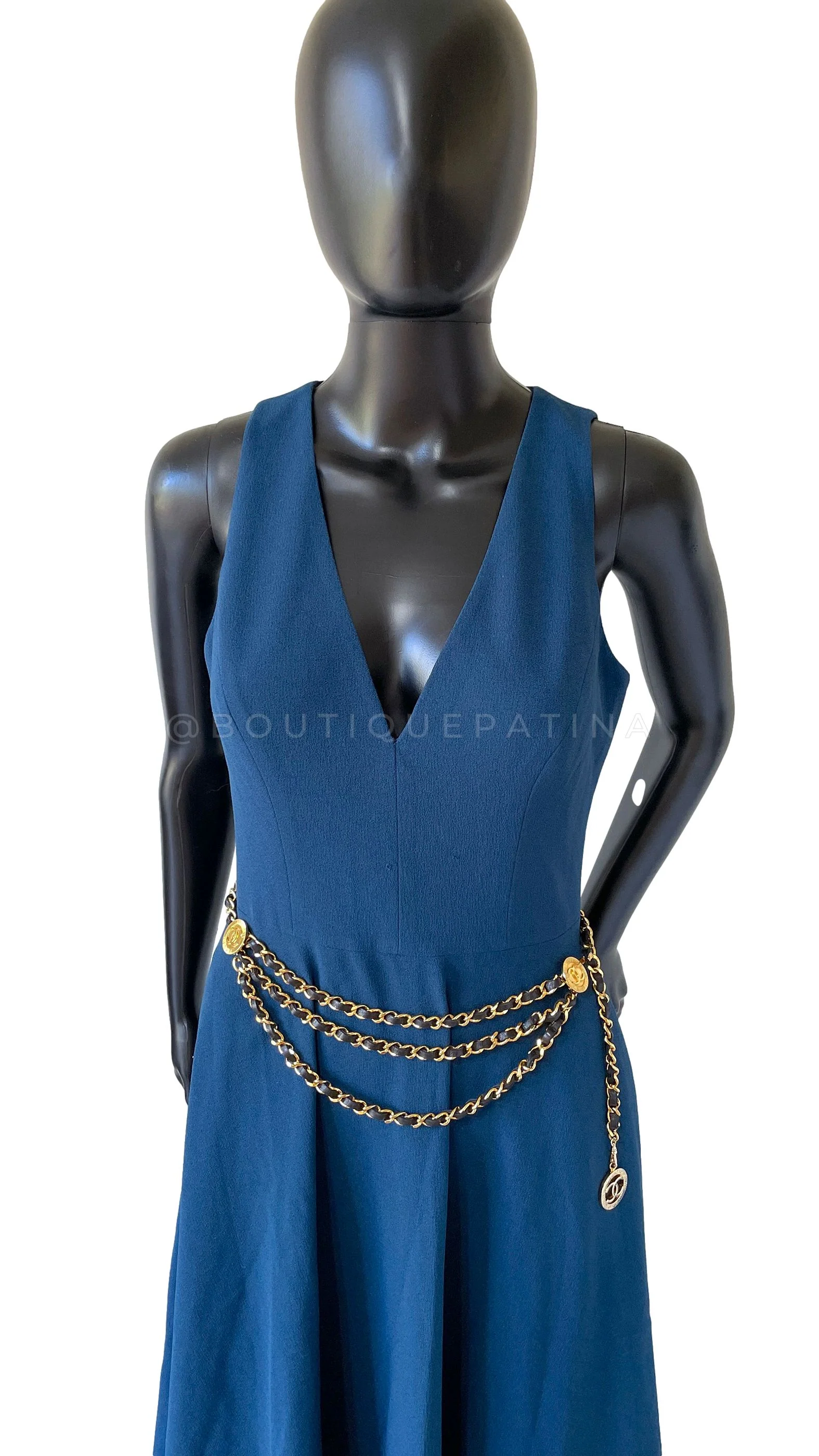 Chanel Vintage 1984 Rihanna Triple Woven Chain Belt Necklace A11 - Image 7