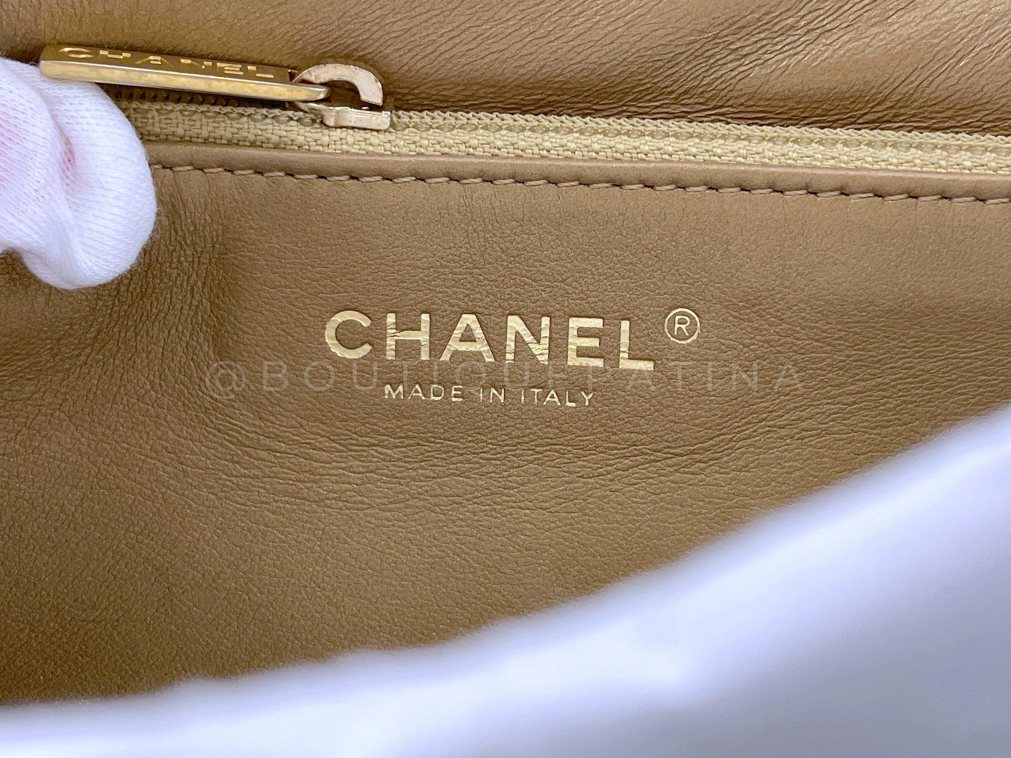 Pristine Chanel Black Goatskin Chic Pearls Quilted Flap Bag GHW - Image 11