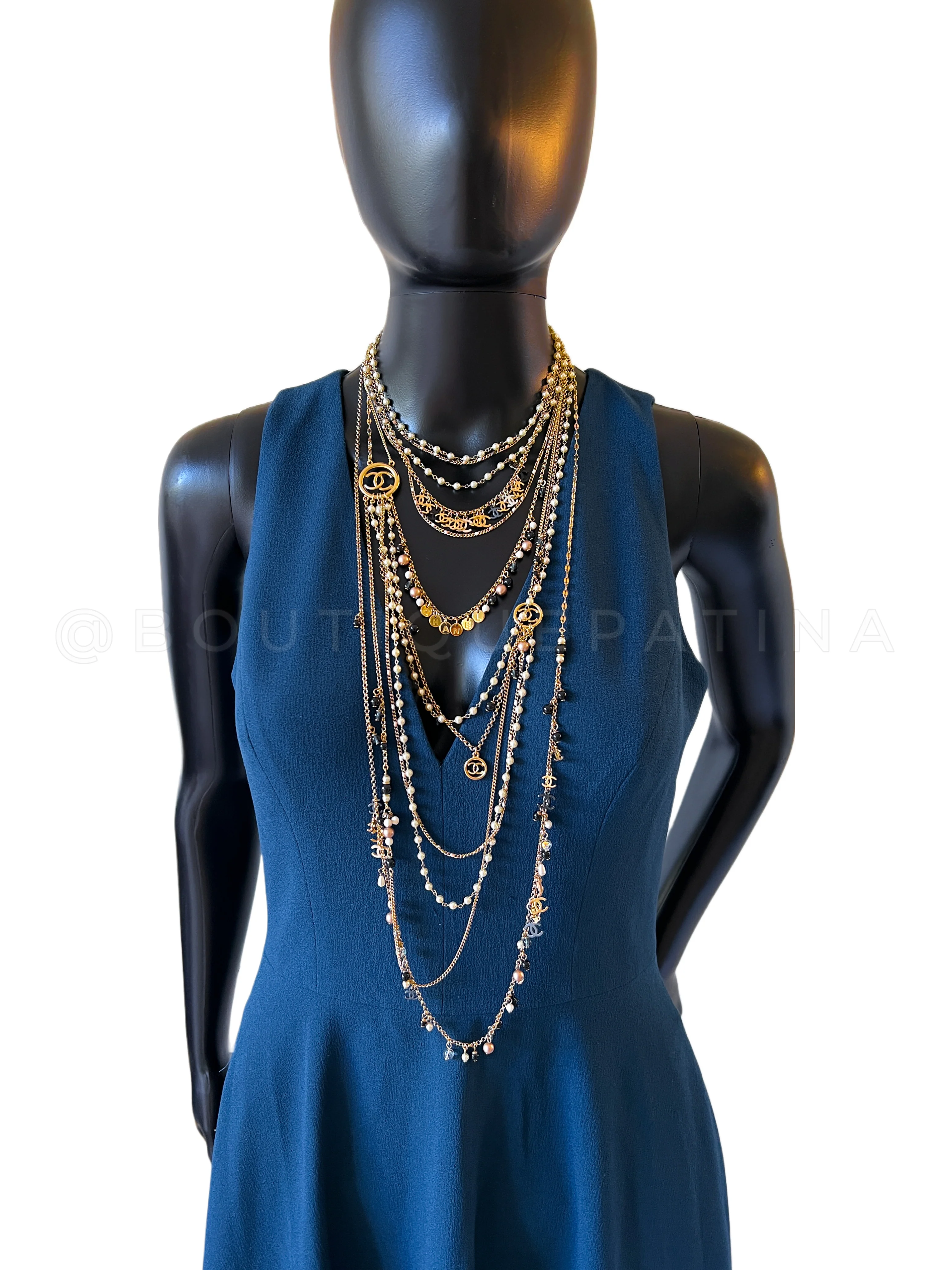 Rare Chanel 19S 12-Strand 30 CC Logo Chanel Beaded Necklace - Image 6