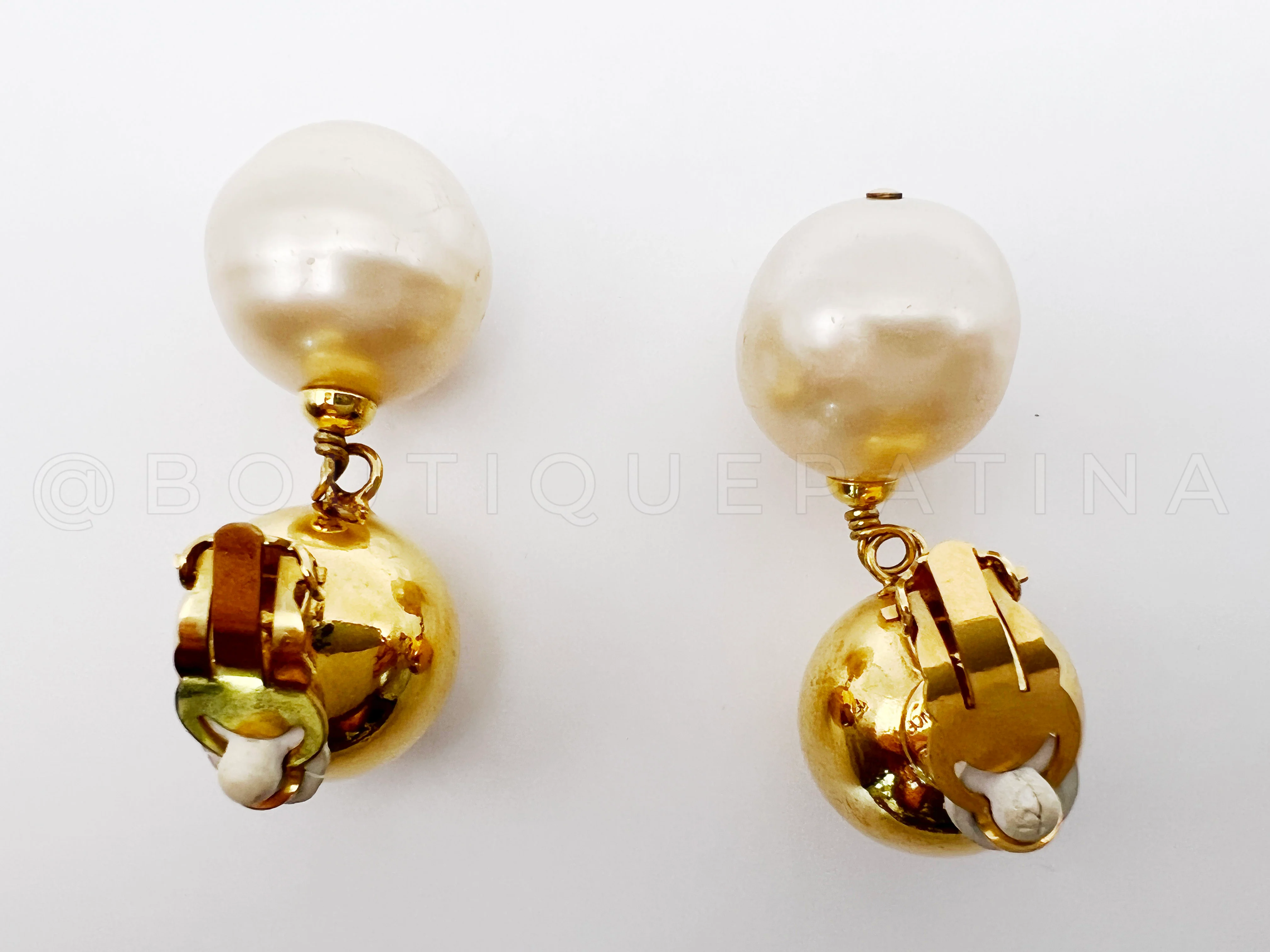 Rare Chanel Collection 29 Large Pearl Drop Earrings - Image 2