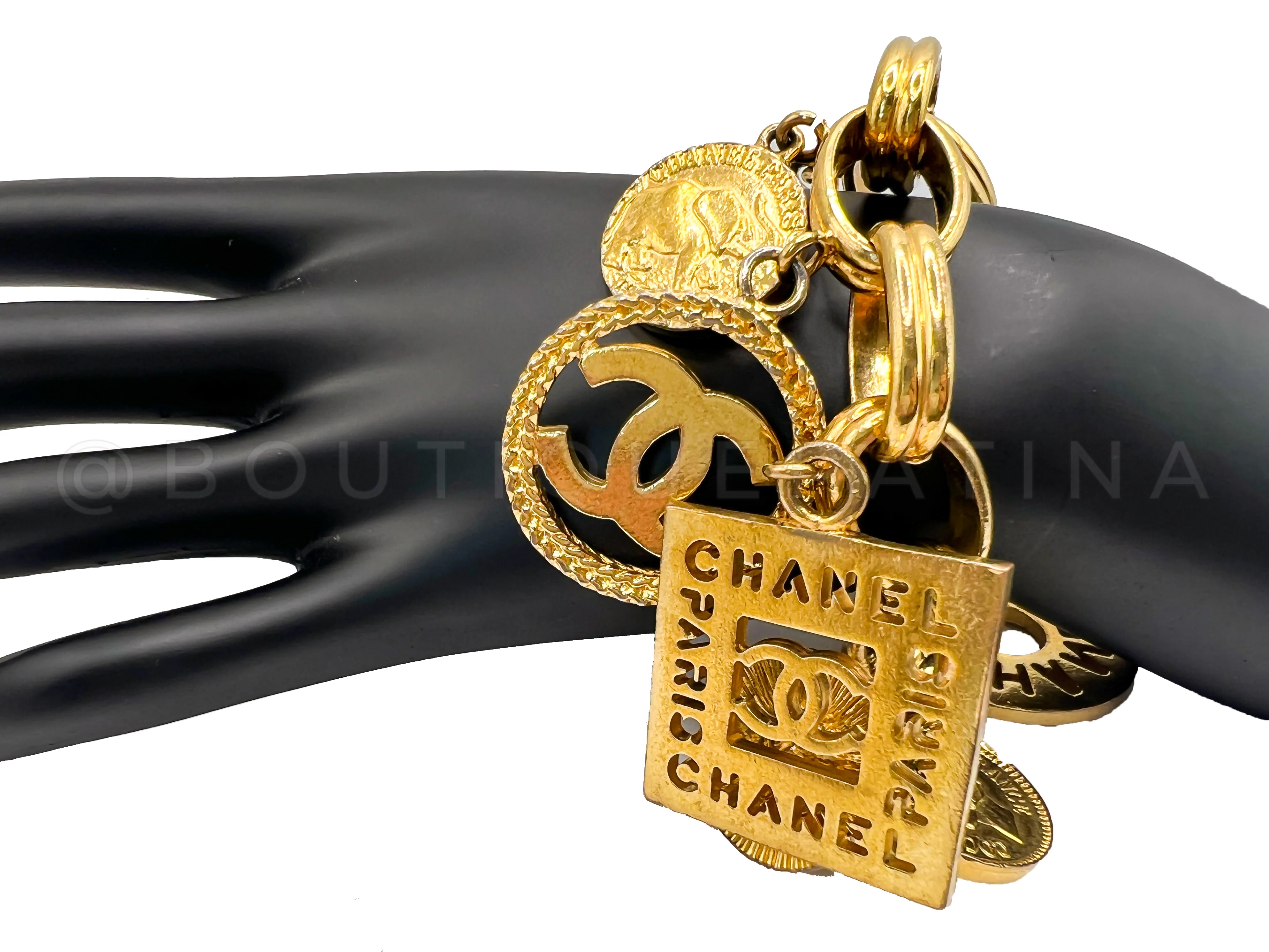 Chanel Collection 27 Multi 9-Charm Bracelet Gold Plated - Image 4