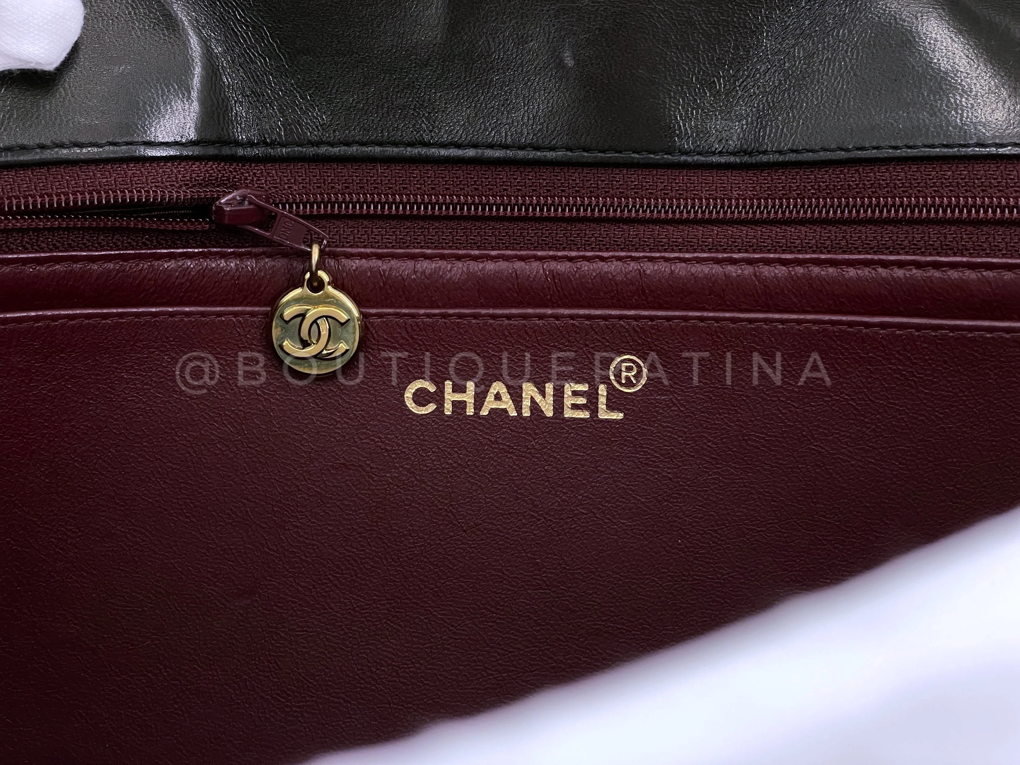 Chanel 1994 Vintage Mademoiselle Jumbo Classic Flap Bag 24k GHW Lambskin - Image 11