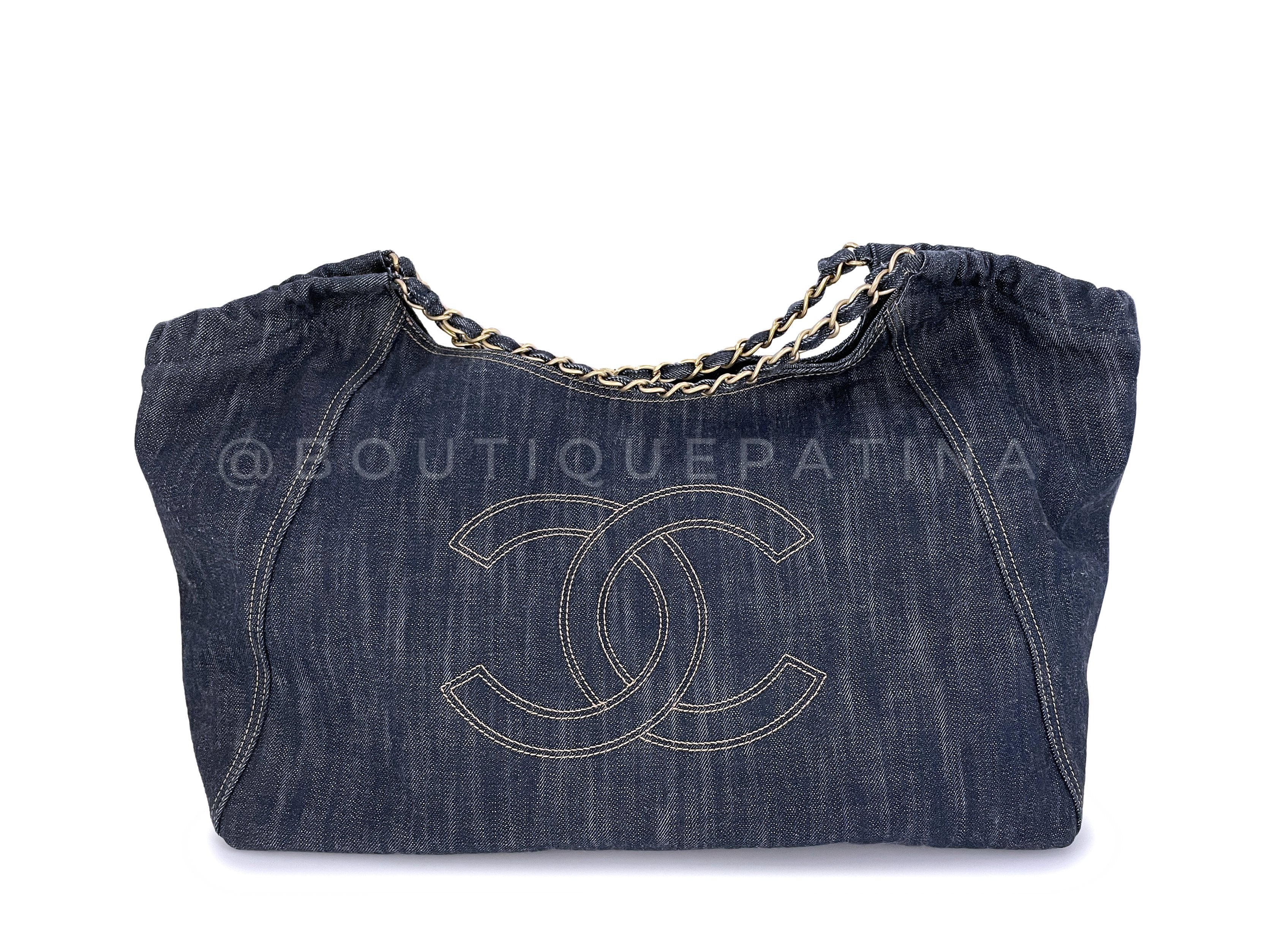 Chanel 2007 Vintage Large XL Coco Cabas Hobo Tote Bag - Image 2