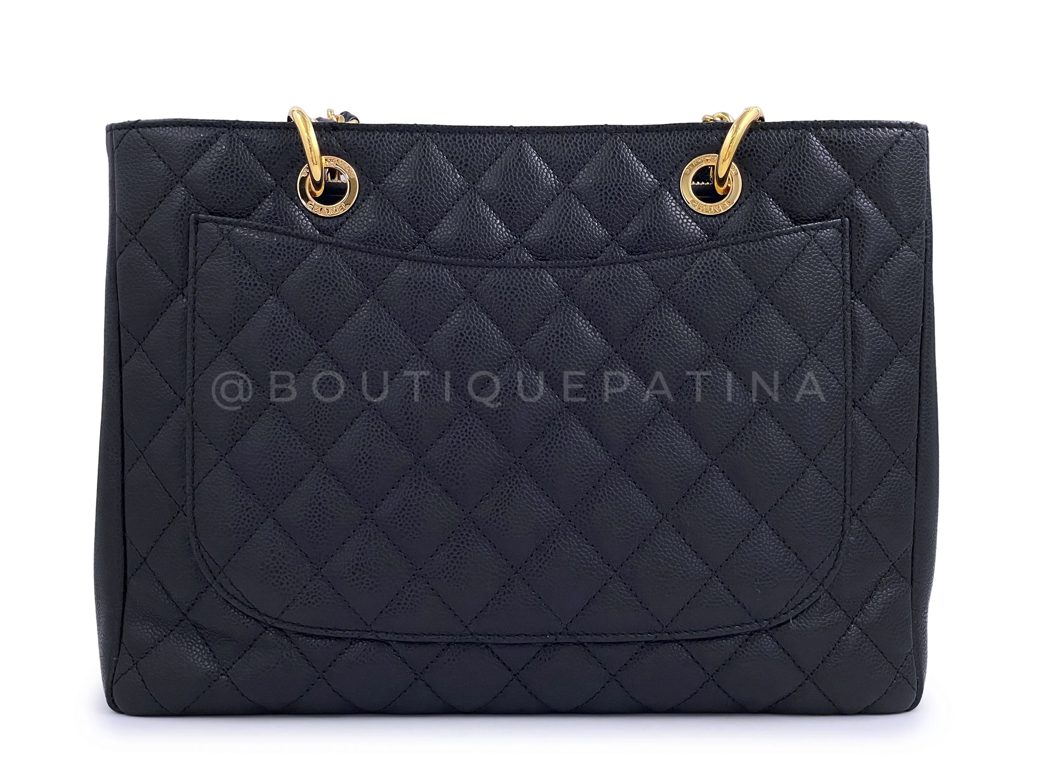 Chanel 2014 Black Caviar Grand Shopper Tote GST Bag GHW - Image 5
