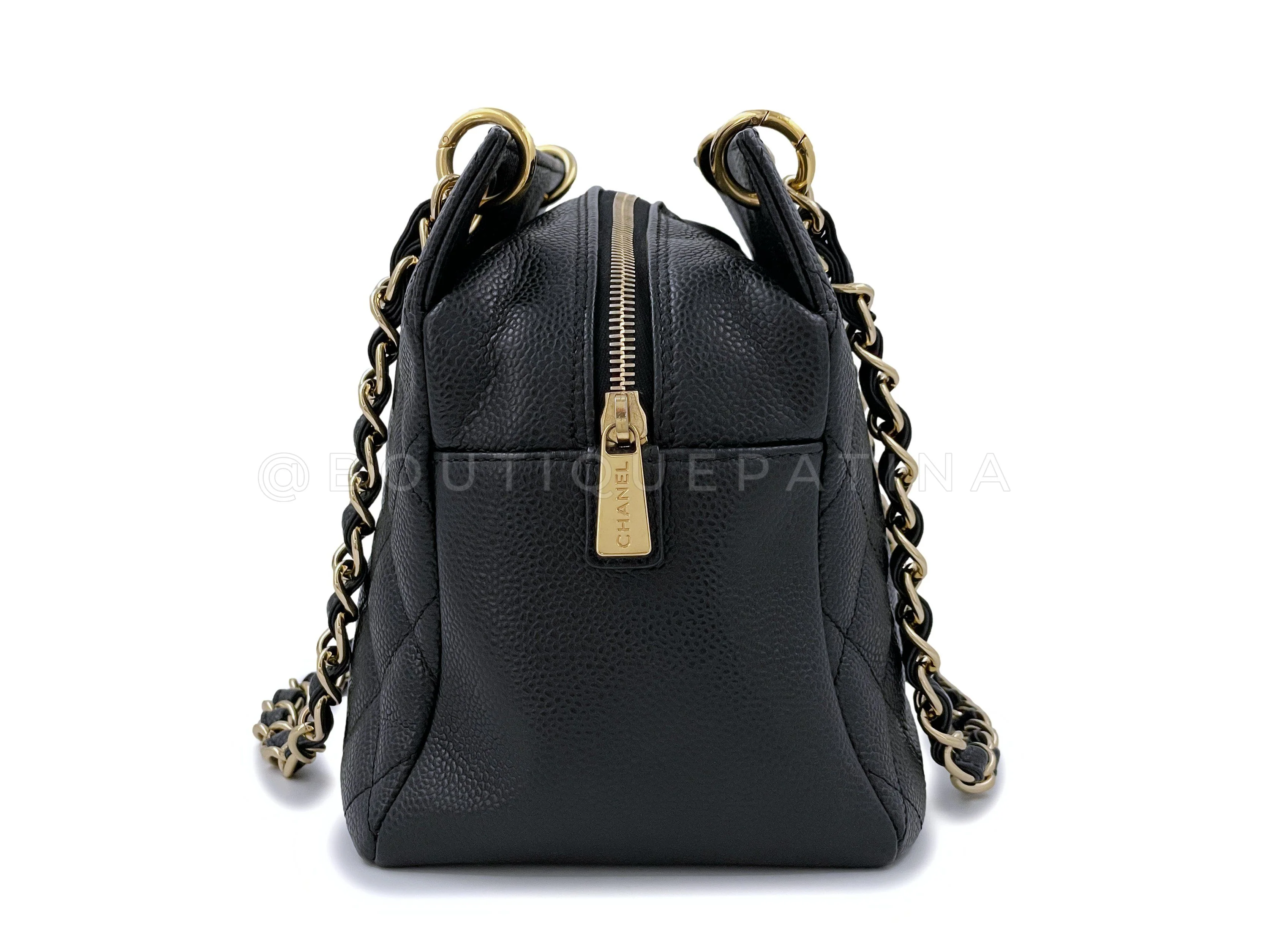 Chanel 2007 Vintage Caviar Petite Timeless Shopper Tote PTT Bag Black GHW - Image 5