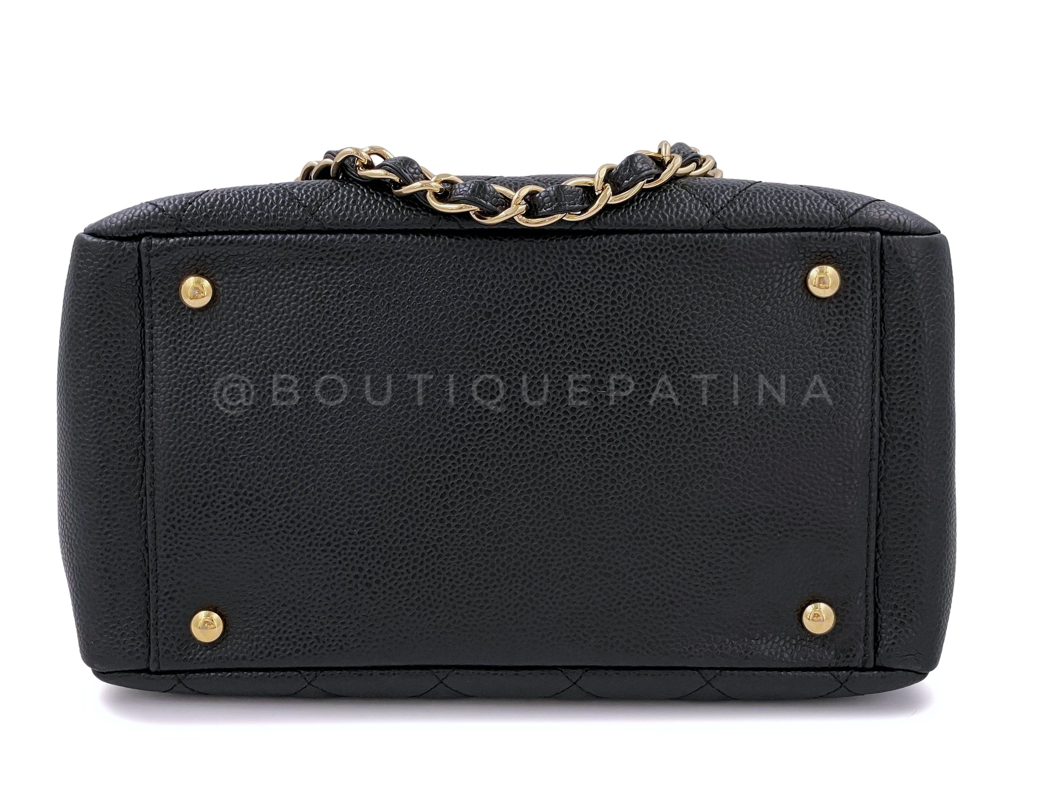 Chanel 2007 Vintage Caviar Petite Timeless Shopper Tote PTT Bag Black GHW - Image 7