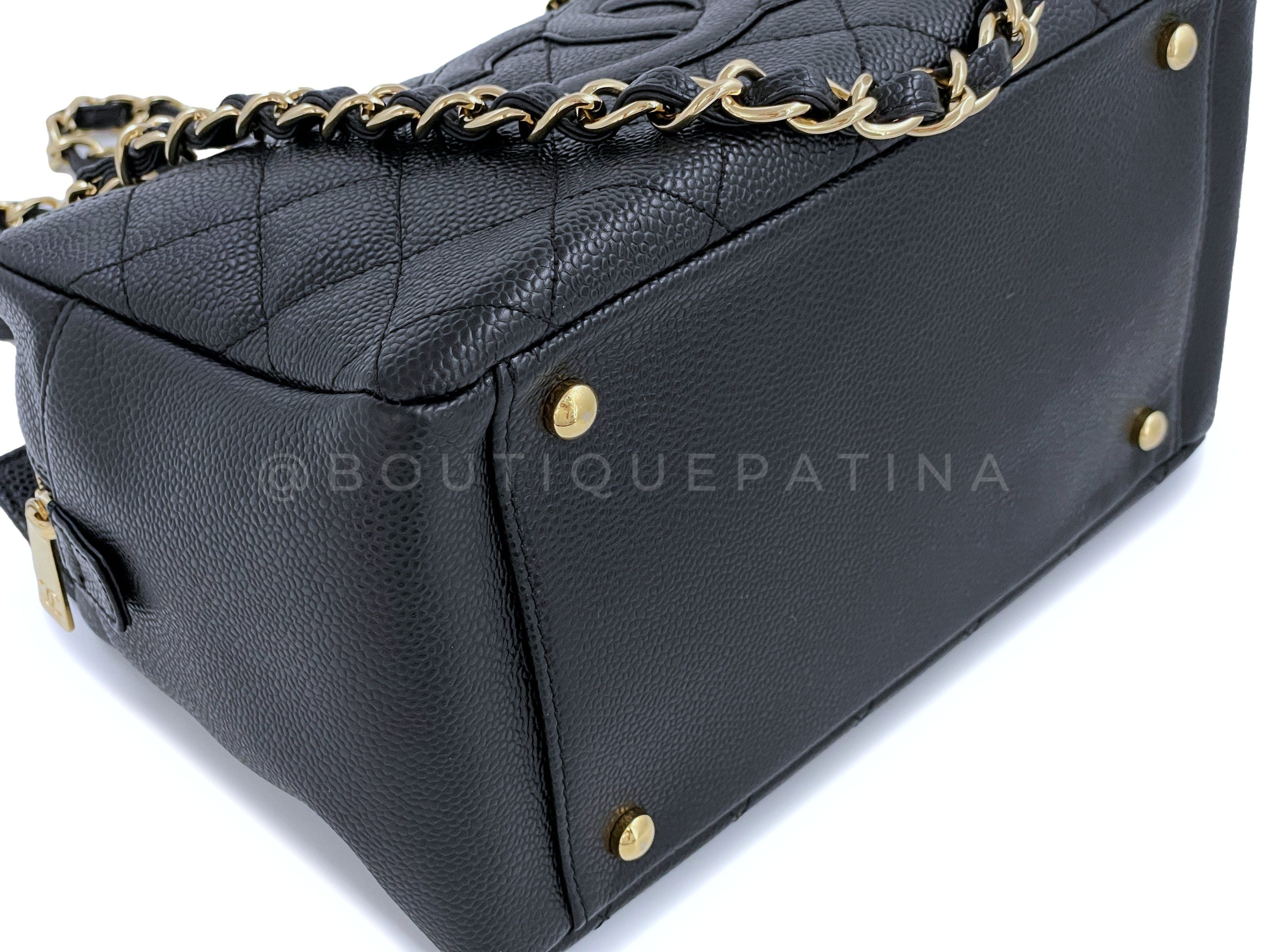 Chanel 2007 Vintage Caviar Petite Timeless Shopper Tote PTT Bag Black GHW - Image 8