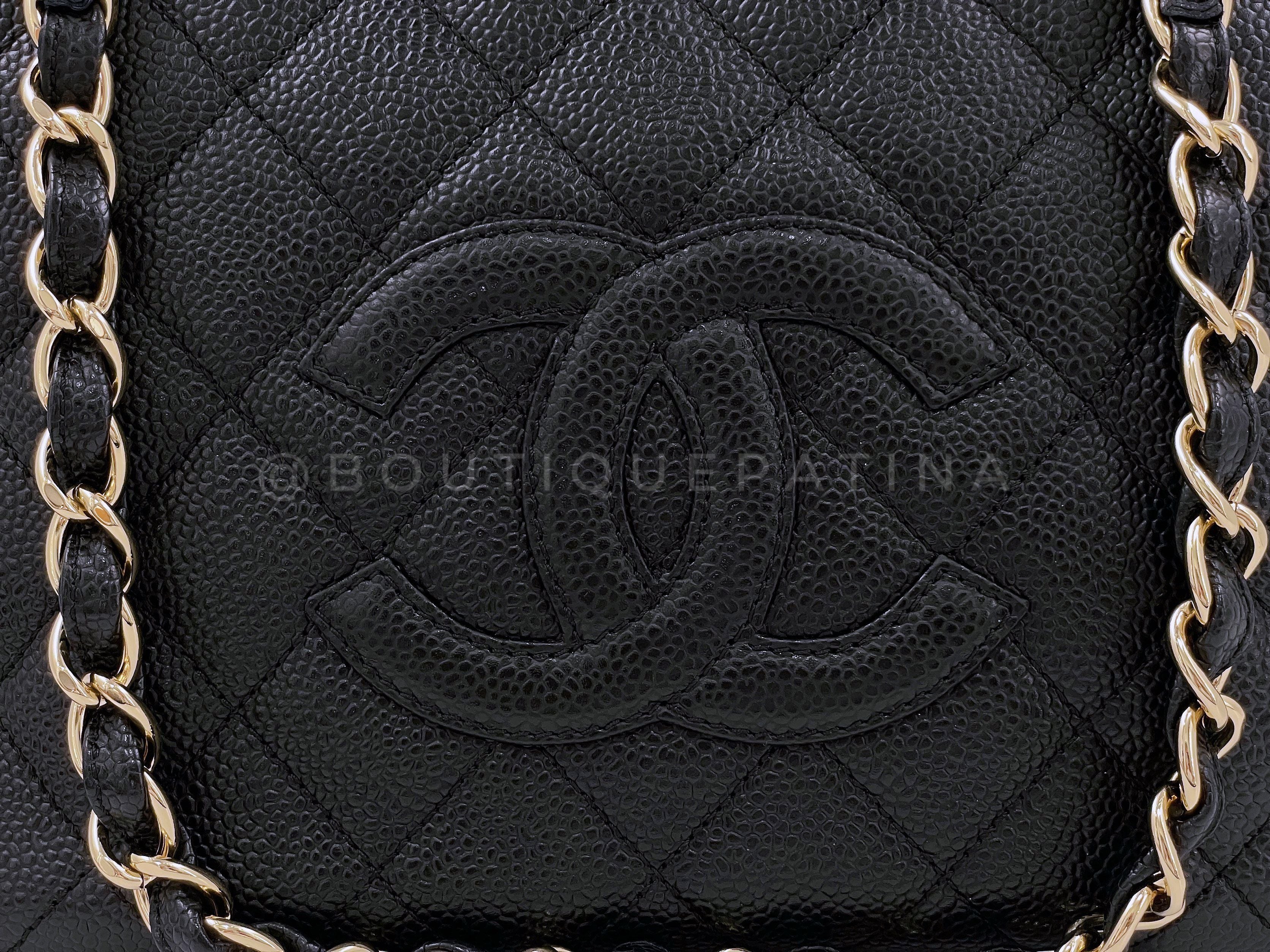 Chanel 2007 Vintage Caviar Petite Timeless Shopper Tote PTT Bag Black GHW - Image 9