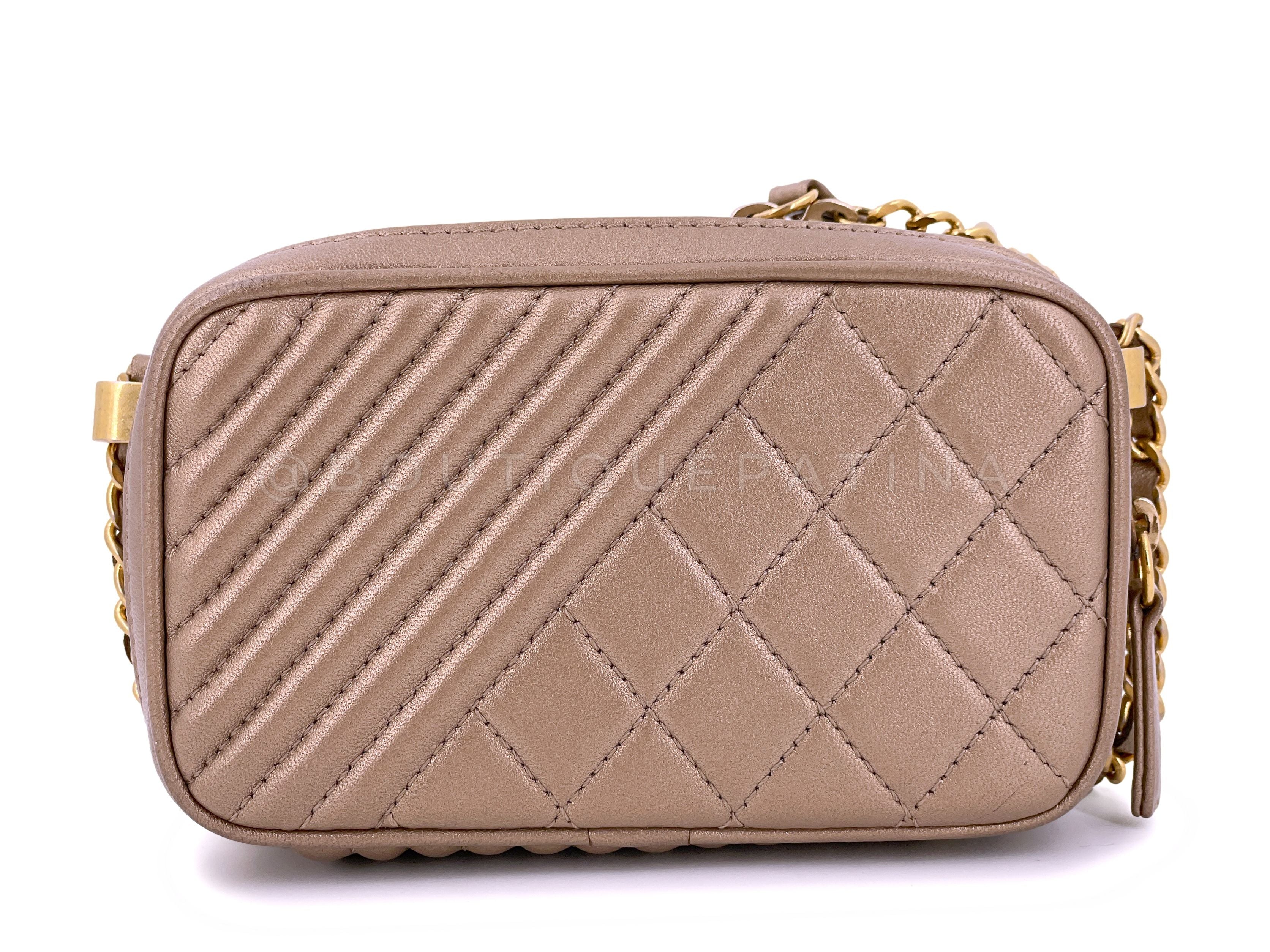 Chanel Gold Mini Organizer Camera Case Crossbody Bag GHW - Image 5