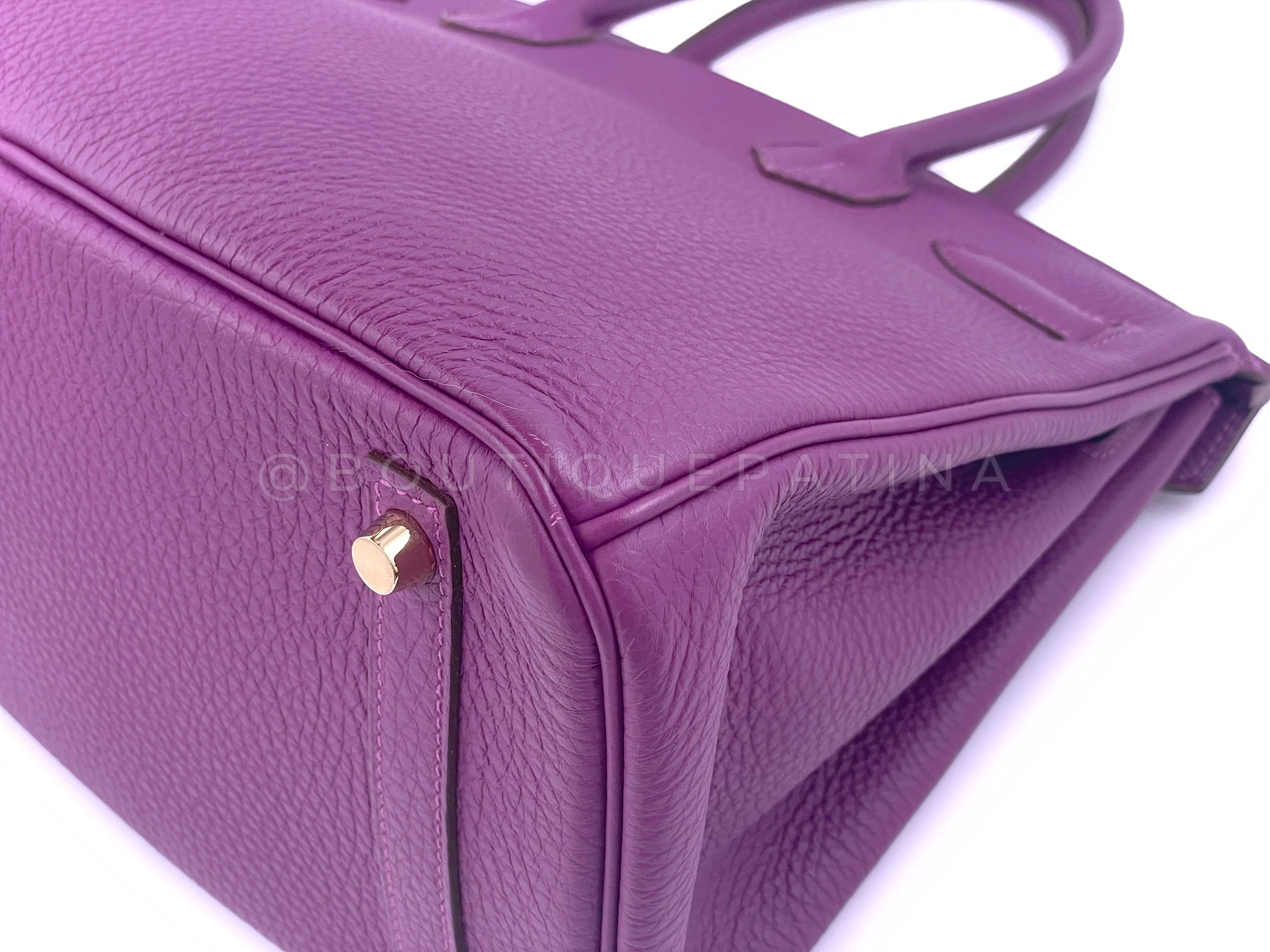 Hermes 30cm Anemone Purple Togo Birkin Tote Bag 24k GHW - Image 9