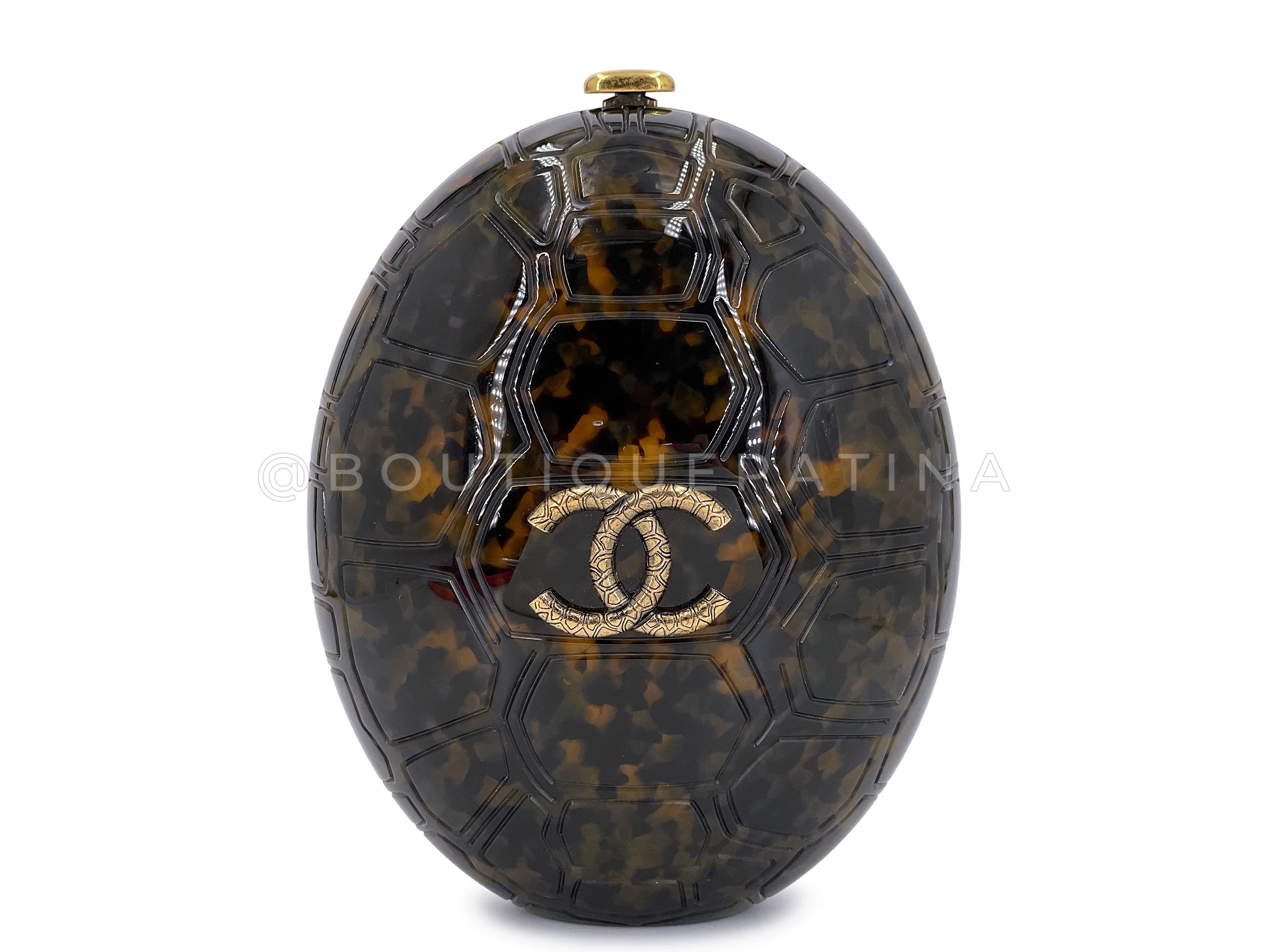 Chanel Tortoise Minaudière Bag 2016 Paris Seoul Brown Plexiglass Evening Clutch MSH - Image 2
