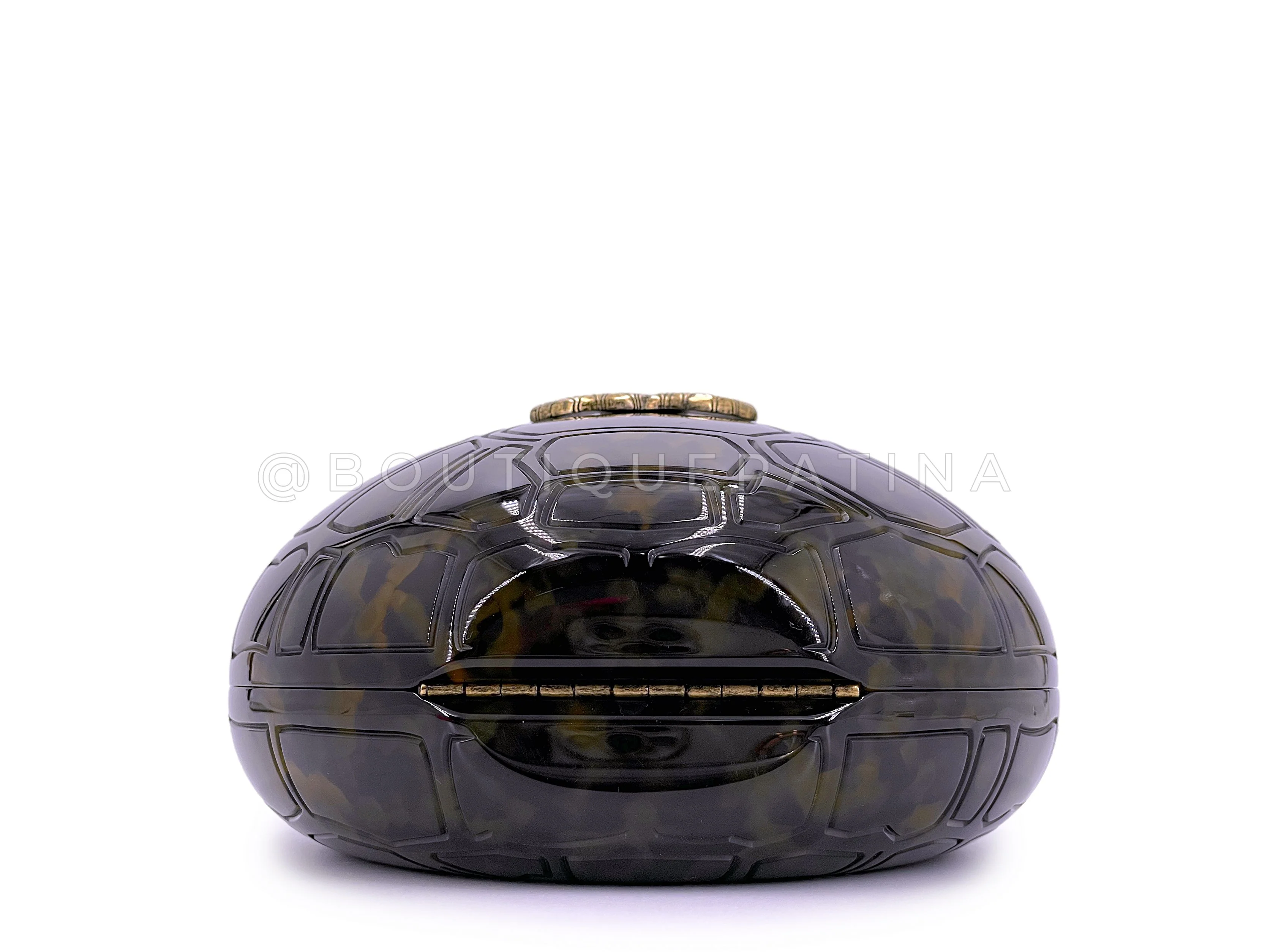 Chanel Tortoise Minaudière Bag 2016 Paris Seoul Brown Plexiglass Evening Clutch MSH - Image 5