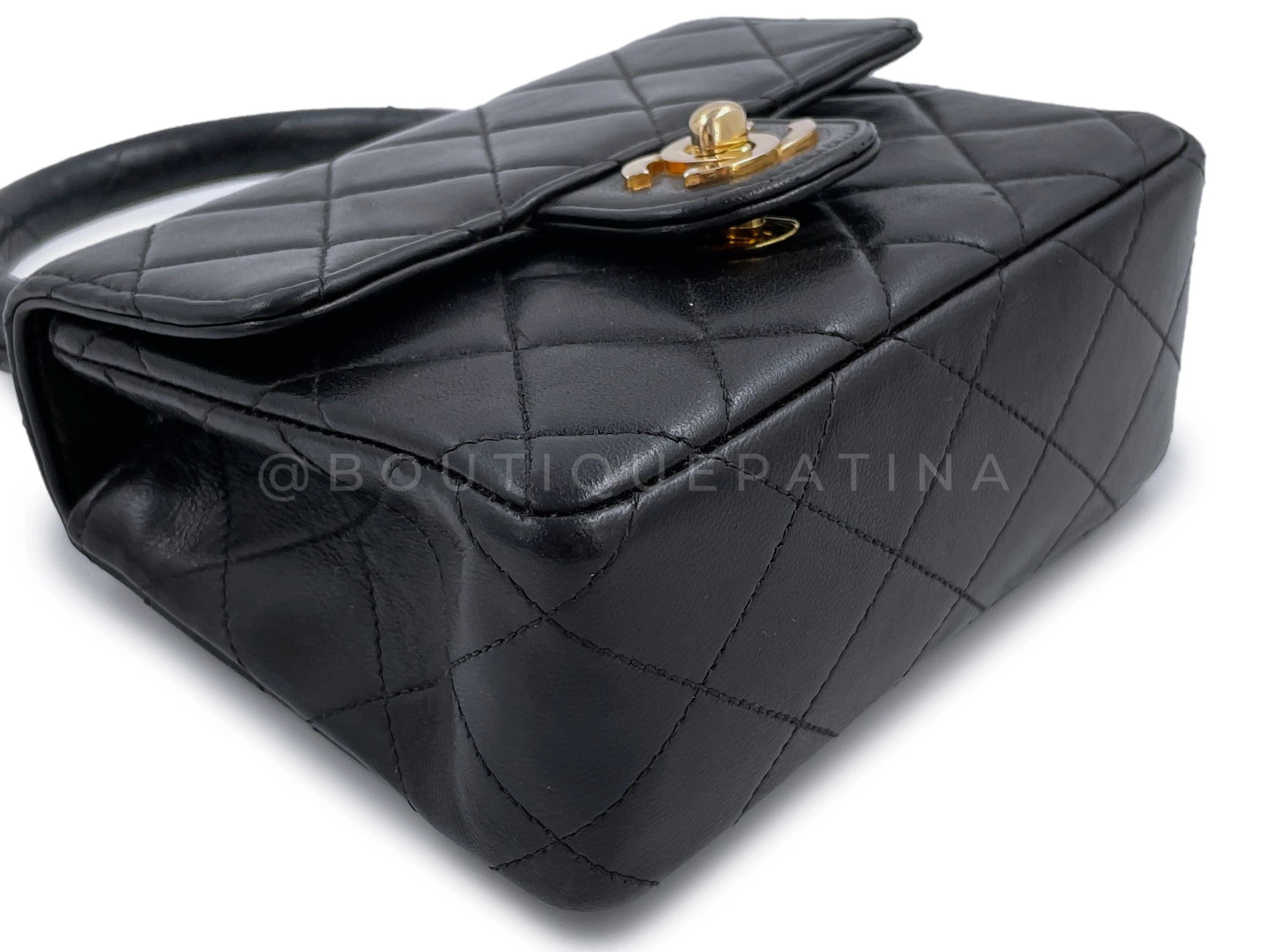 Chanel 1994 Vintage Parent Child Kelly Flap Set Black 24k GHW - Image 19