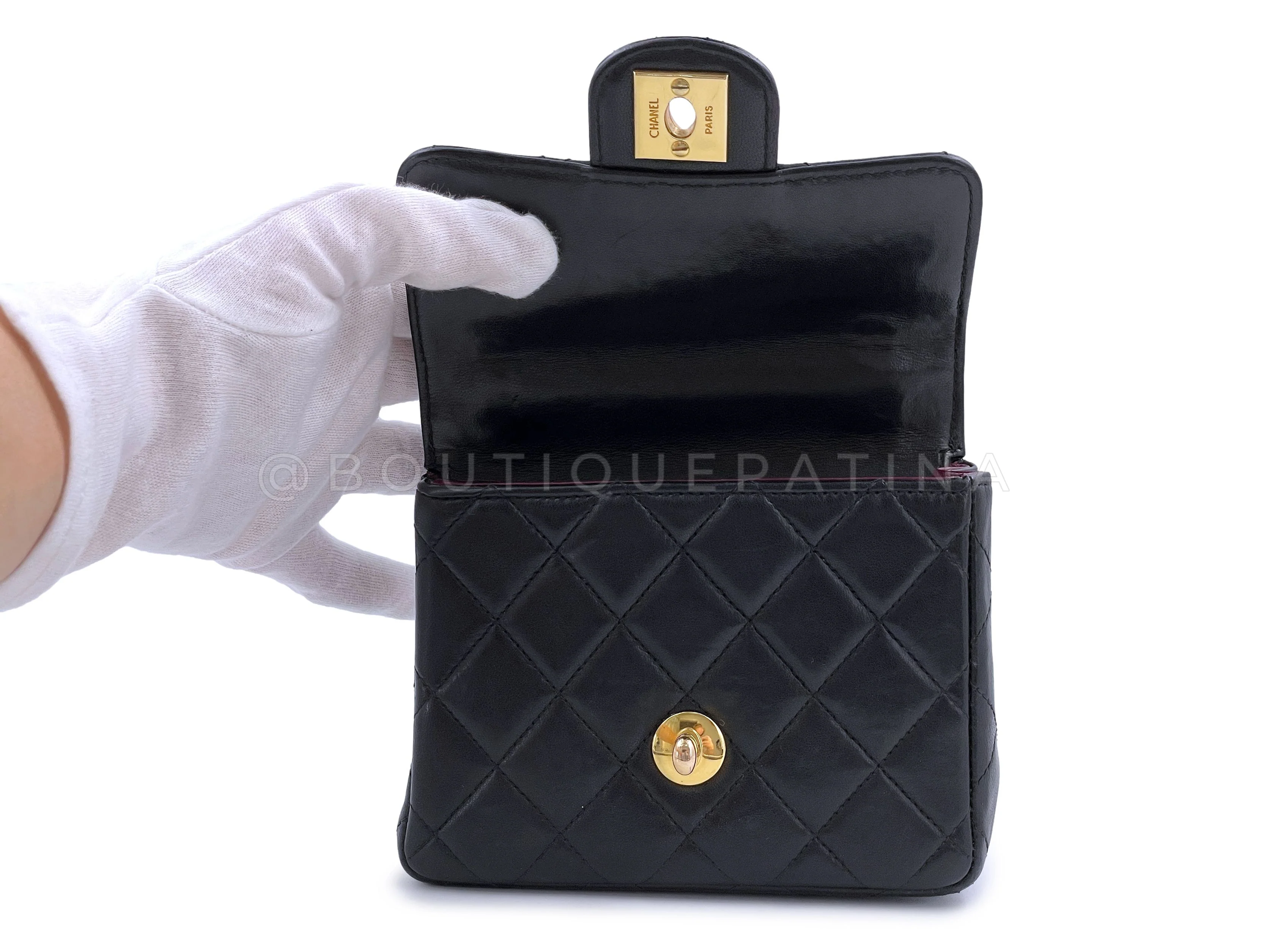 Chanel 1994 Vintage Parent Child Kelly Flap Set Black 24k GHW - Image 22