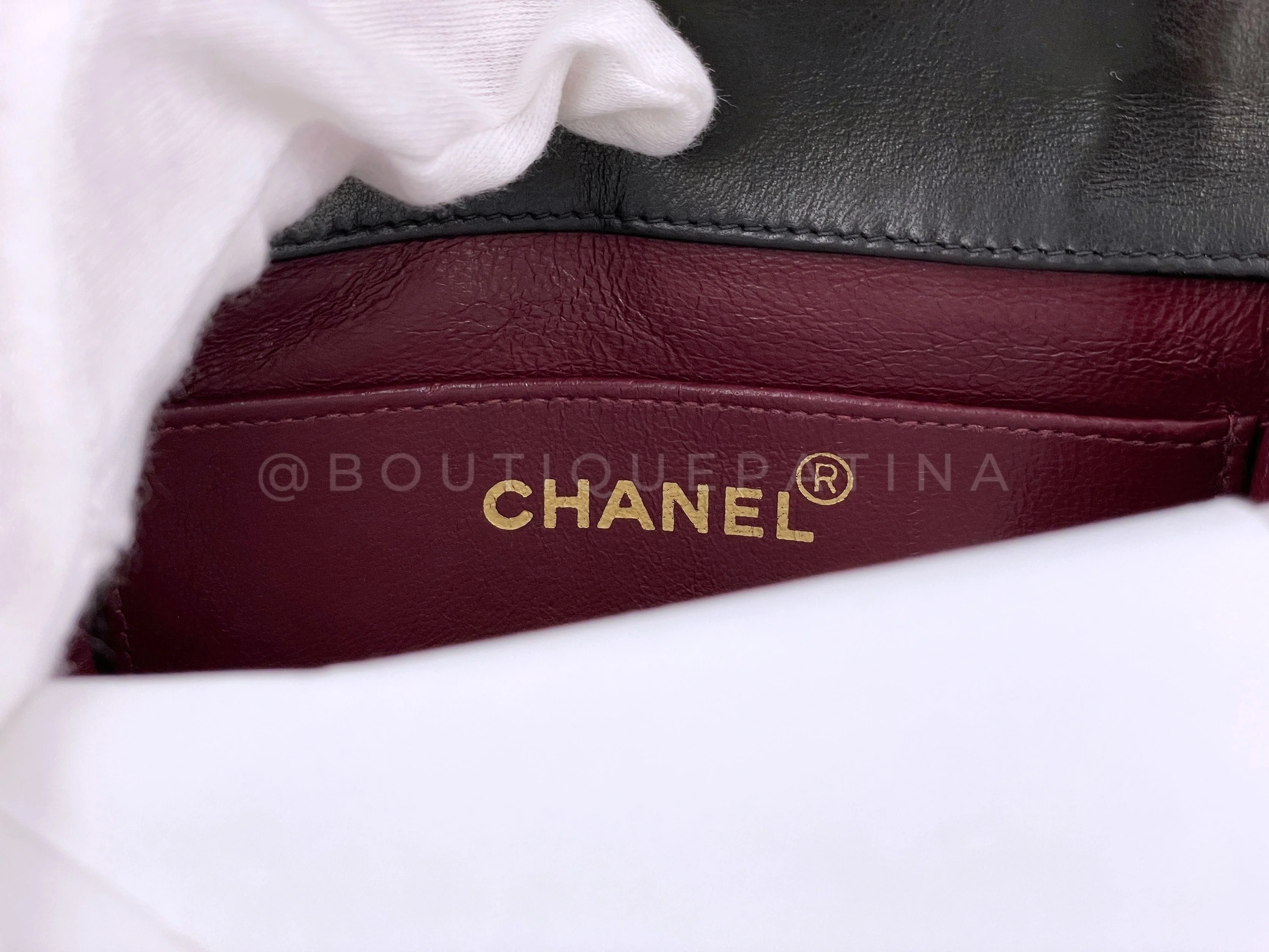 Chanel 1994 Vintage Parent Child Kelly Flap Set Black 24k GHW - Image 24