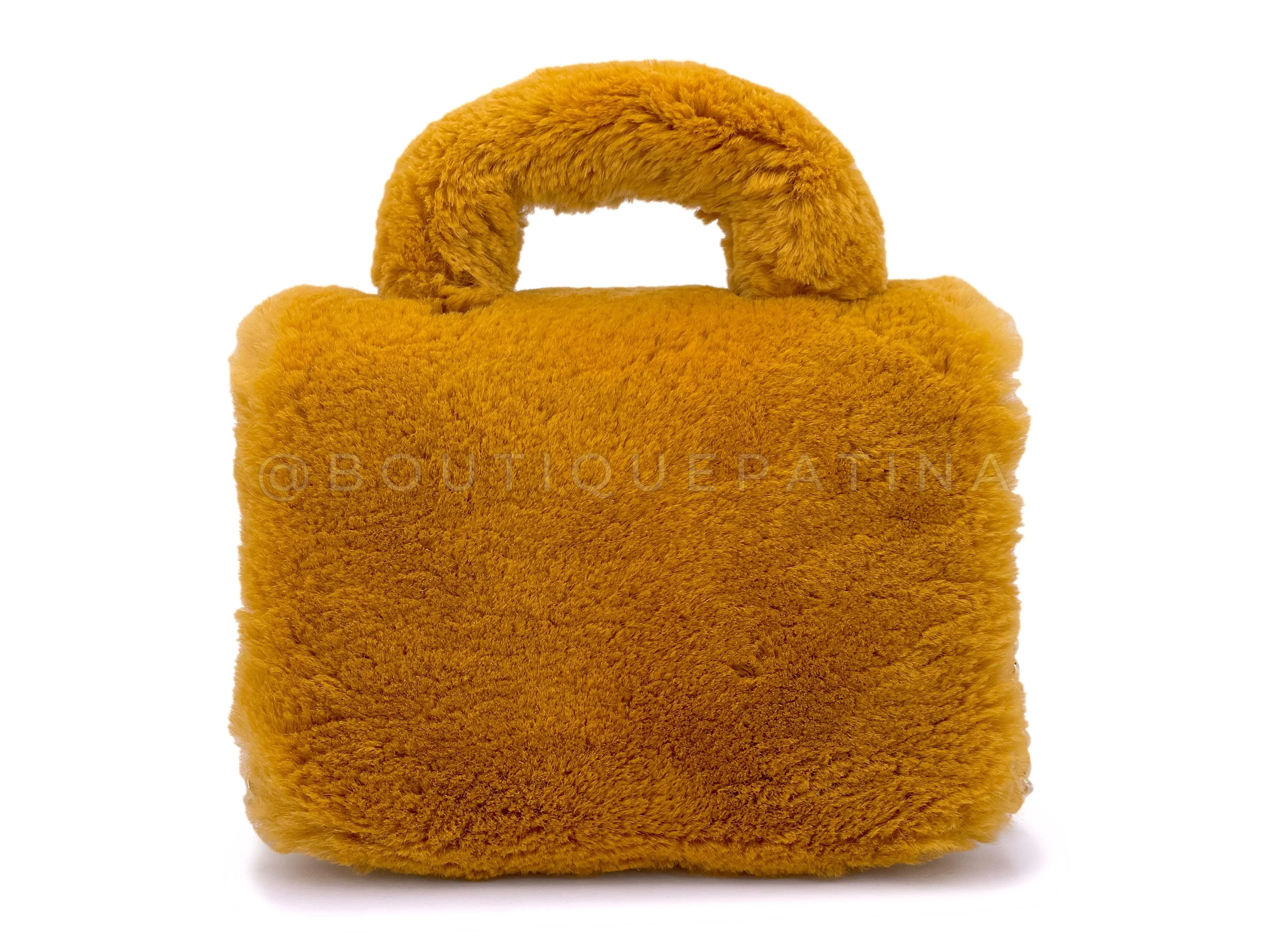 Chanel Butterscotch Fur Top Handle Mini Flap Bag GHW - Image 5