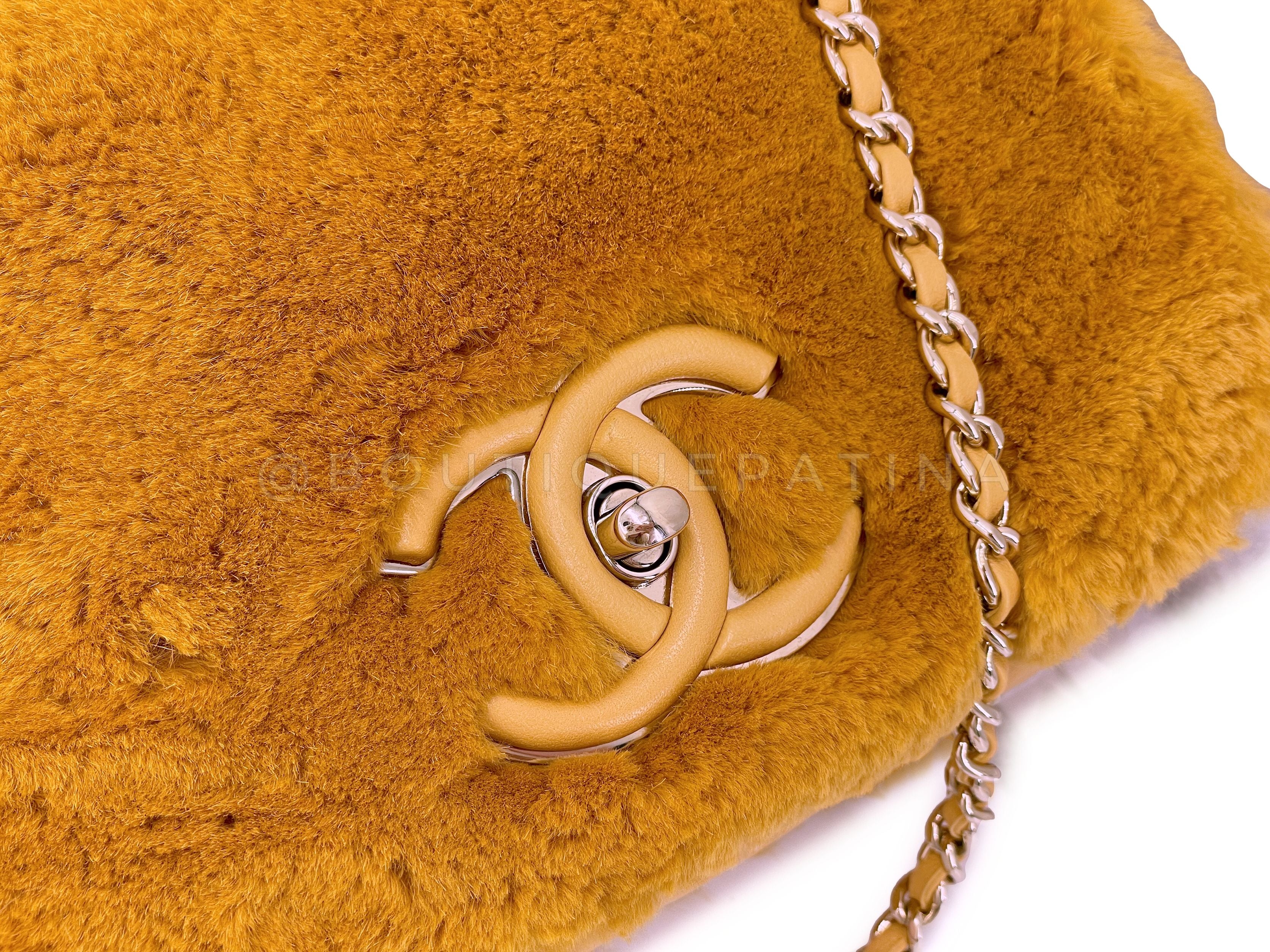 Chanel Butterscotch Fur Top Handle Mini Flap Bag GHW - Image 8