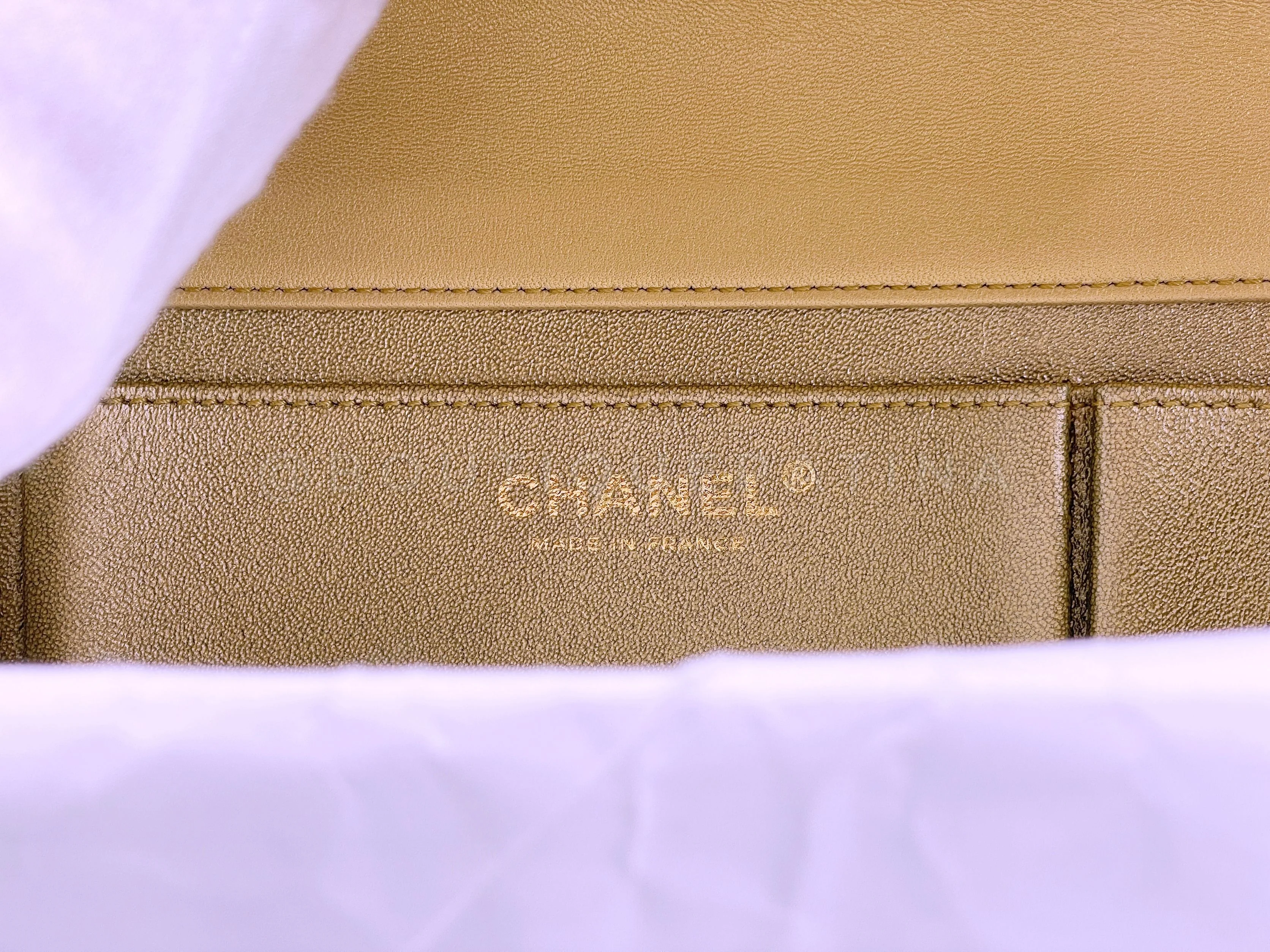Rare Chanel 19A Crocodile Embossed Gold Jeweled Scarab Clutch Bag TI9 - Image 12