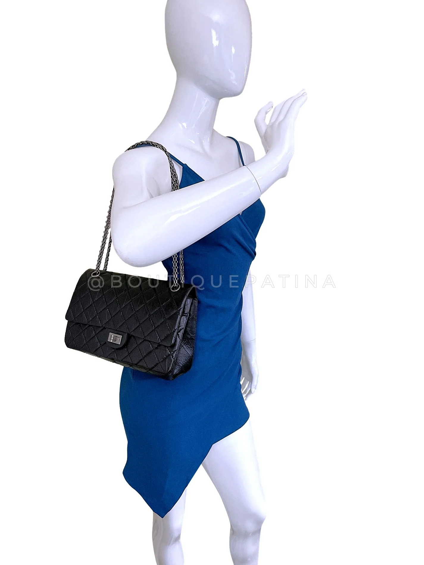 Chanel Black Medium 226 2.55 Reissue Classic Double Flap Bag RHW 1IJ - Image 14