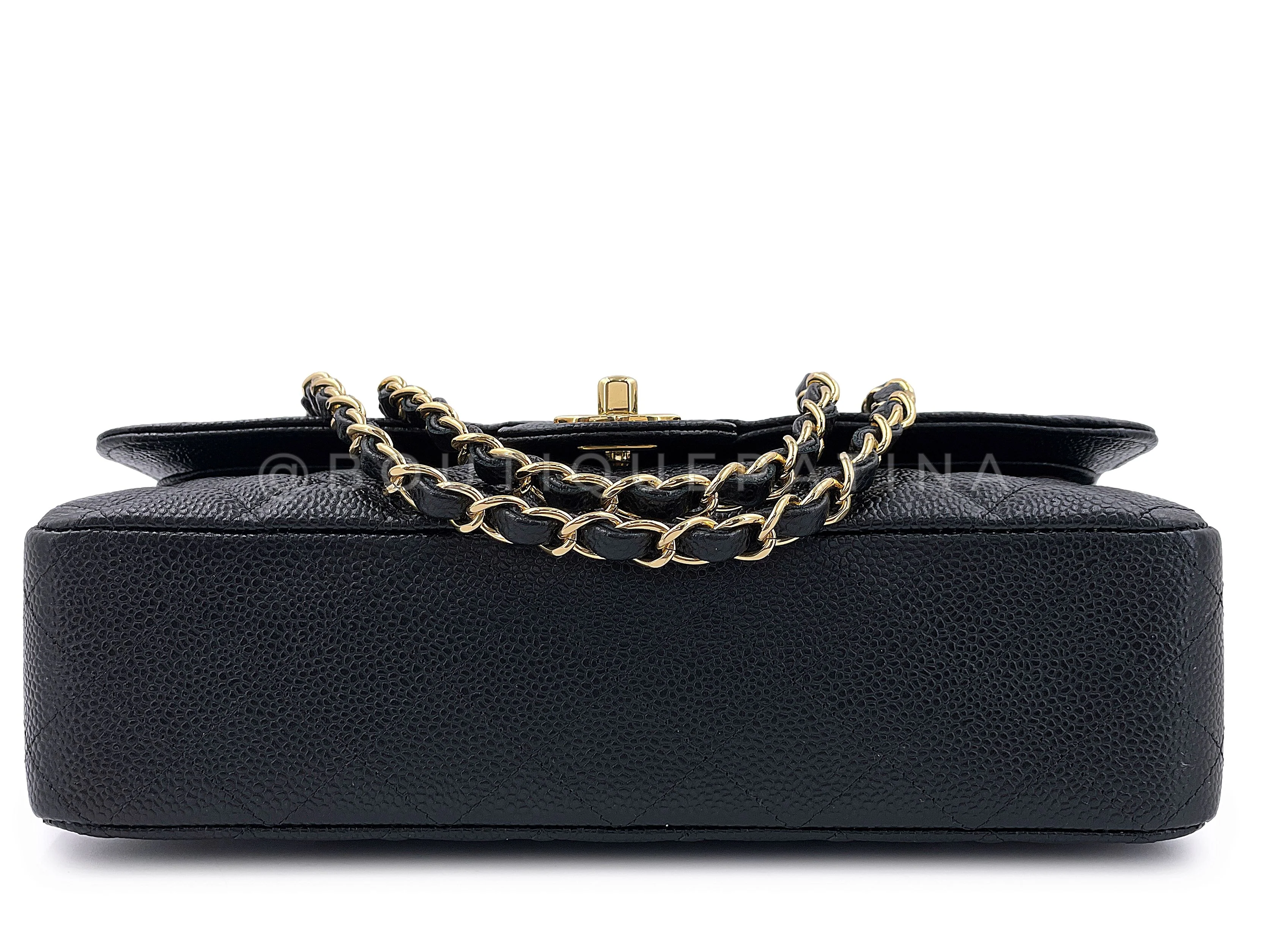 Chanel Black Caviar Classic Medium Double Flap Bag GHW D3R - Image 6