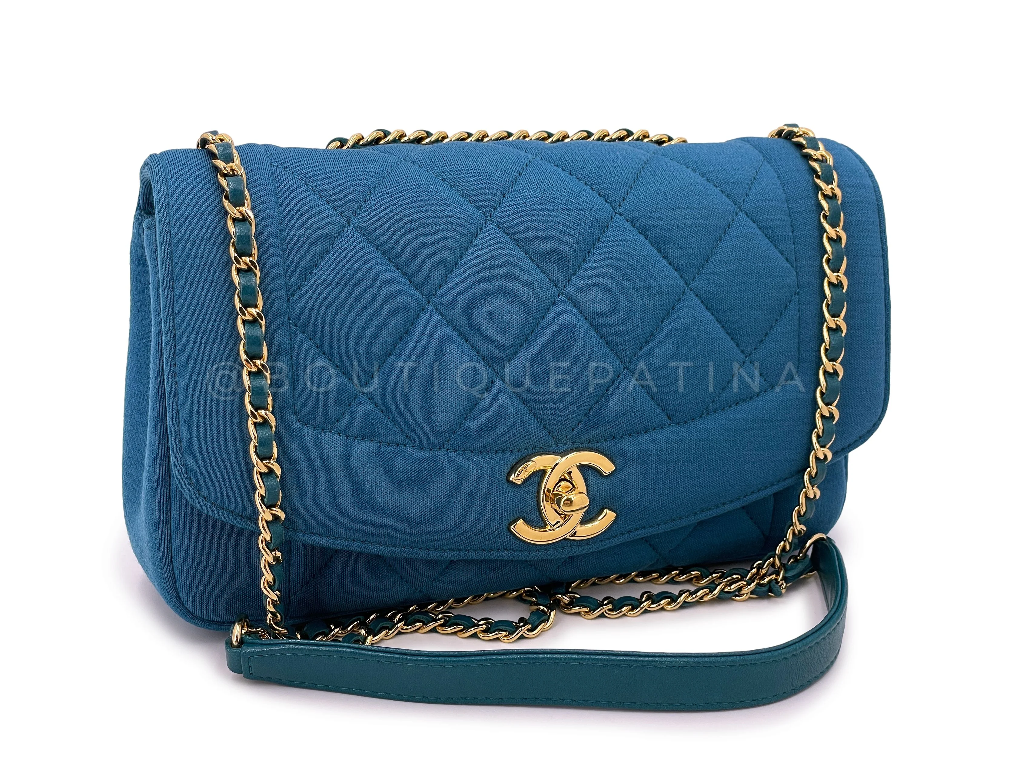 Chanel Ocean Blue Small Diana Flap Bag GHW Reissue - Image 2