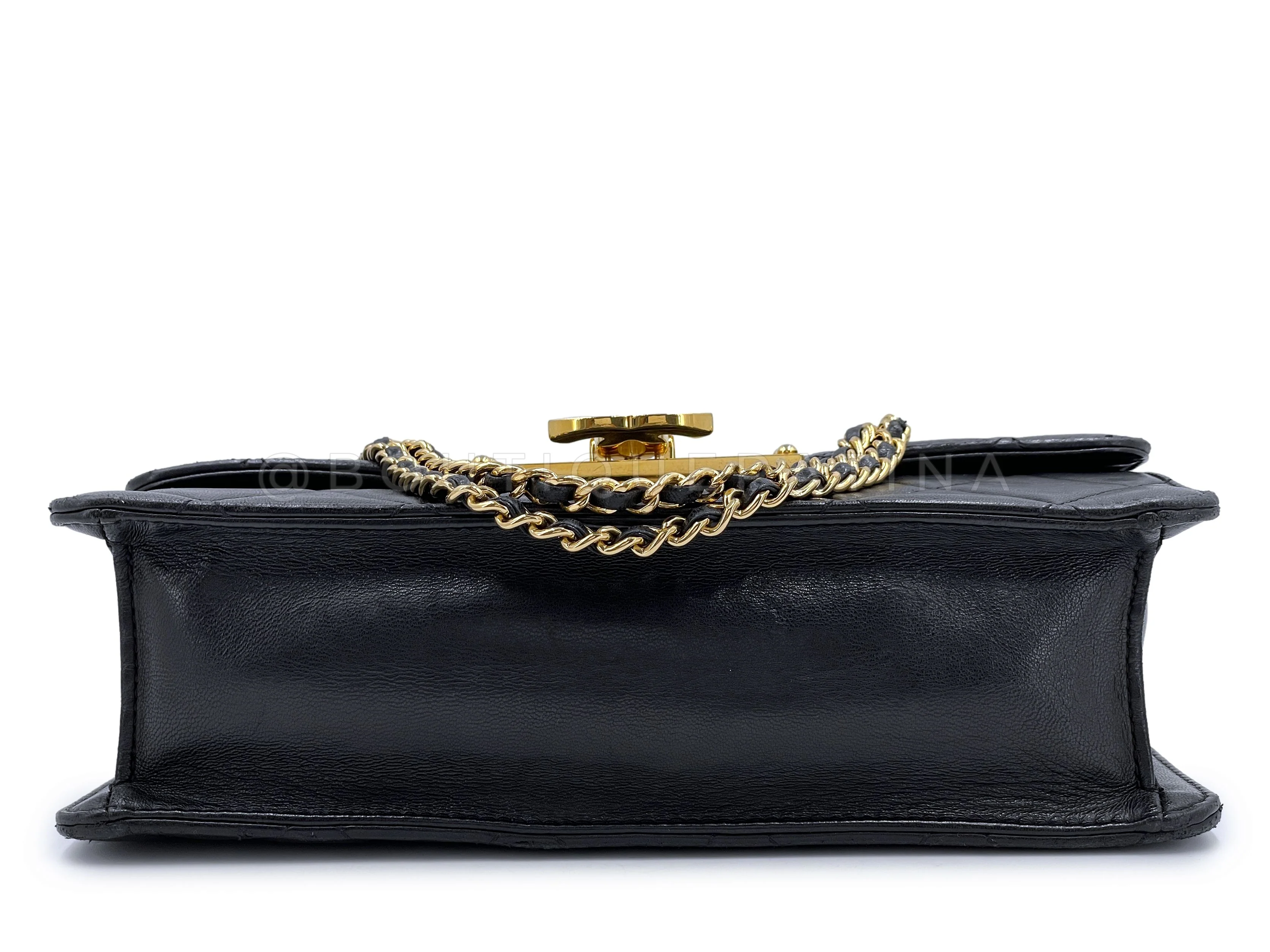 Chanel Black Lambskin Golden Class Flap Bag - Image 7
