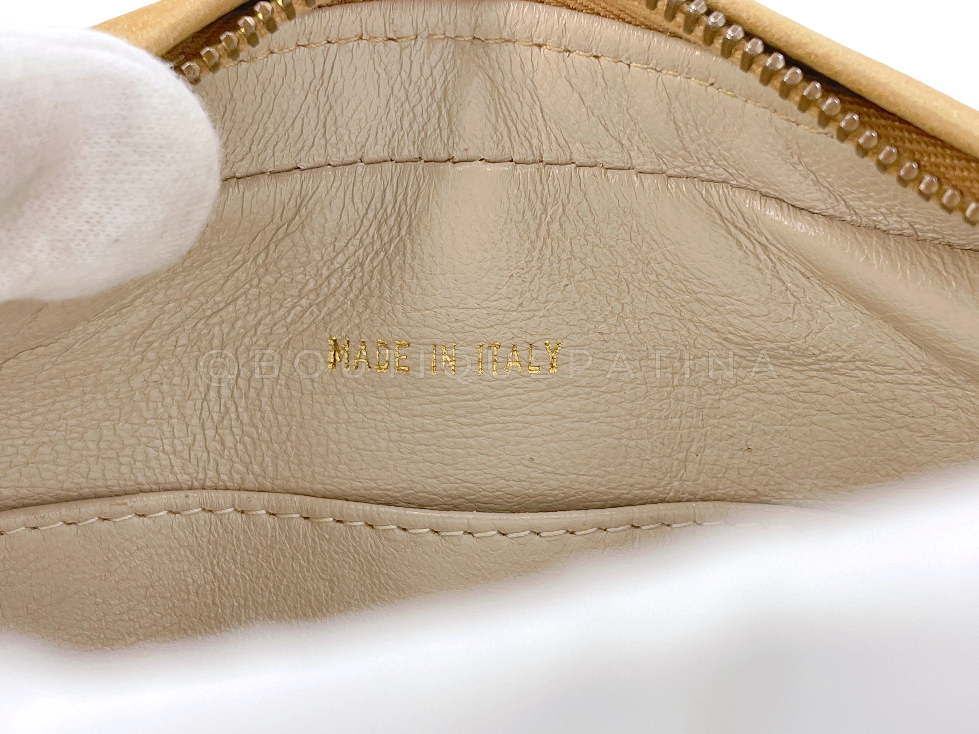 Rare Chanel Vintage Beige Caviar Mini Classic Clasp Camera Case Bag 24k GHW - Image 11