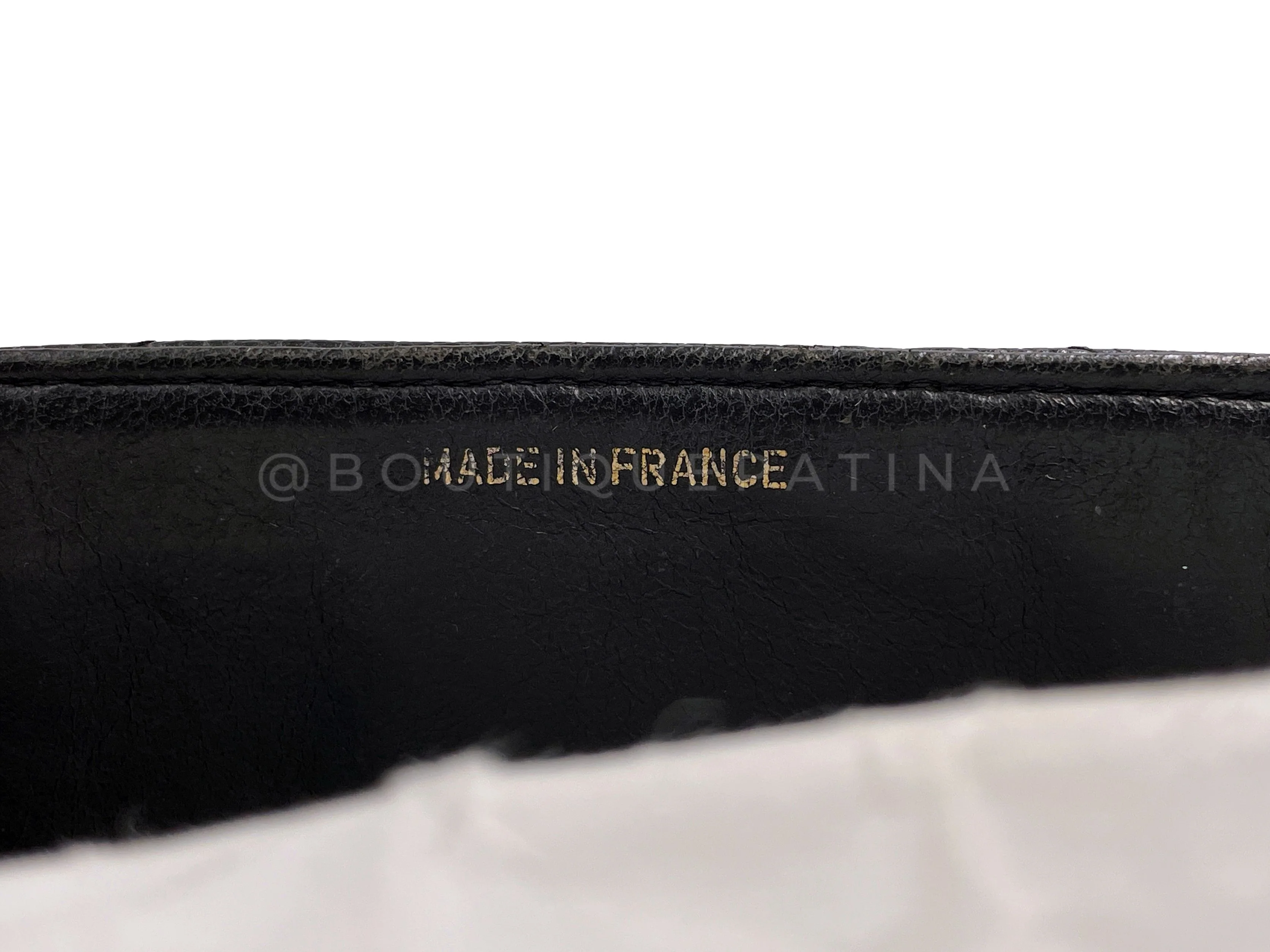 Chanel Vintage Black Caviar Chevron Jumbo Flap Crossbody Bag 24k GHW ZB1 - Image 12