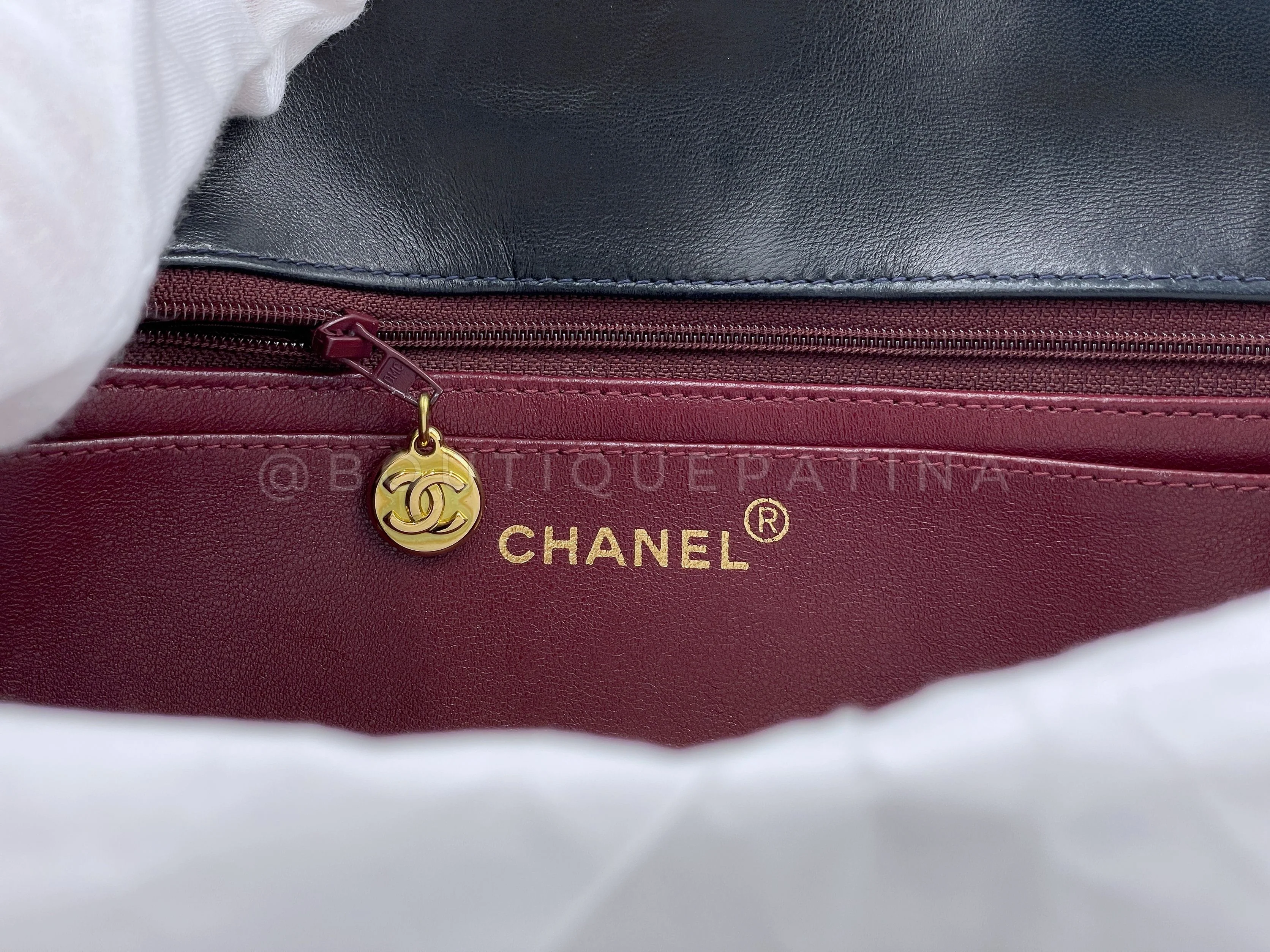 Chanel 1994 Vintage Parent Child Bag Kelly Flap Set Black 24k GHW P88 - Image 11