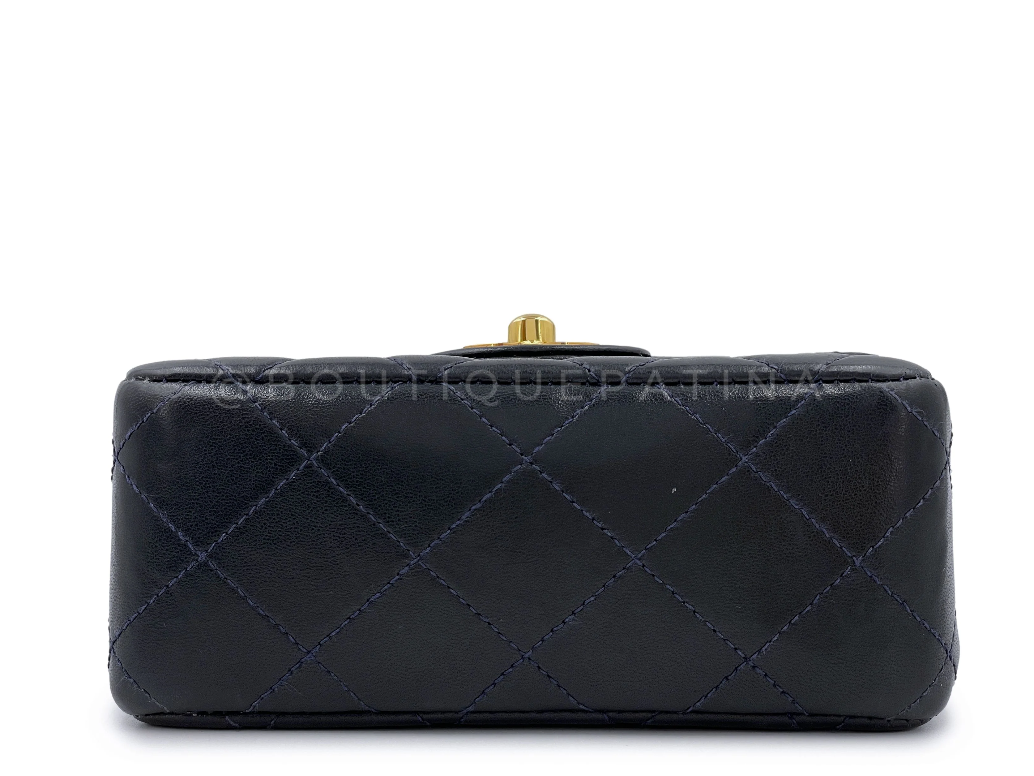 Chanel 1994 Vintage Parent Child Bag Kelly Flap Set Black 24k GHW P88 - Image 18