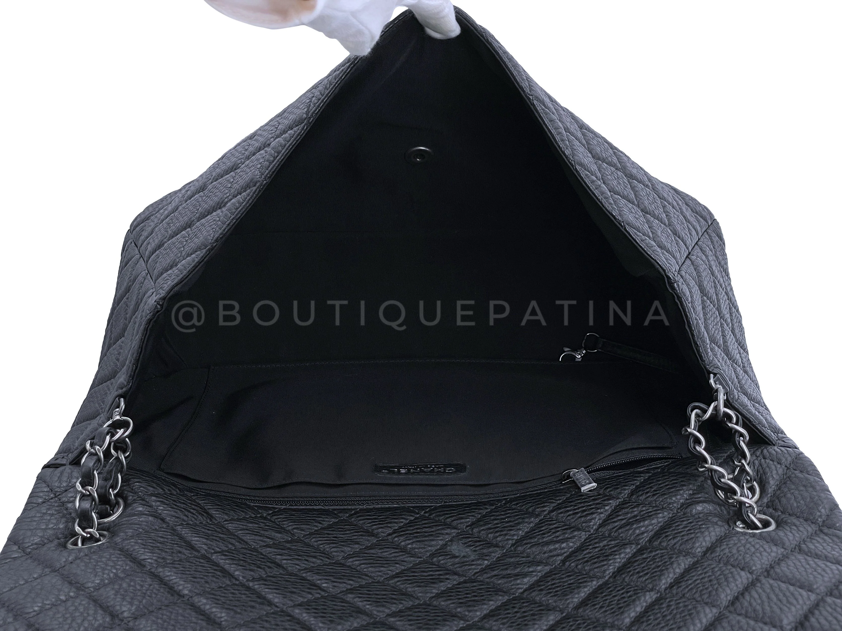 Chanel Airlines Flap Bag Black XL Travel Giant RHW - Image 11