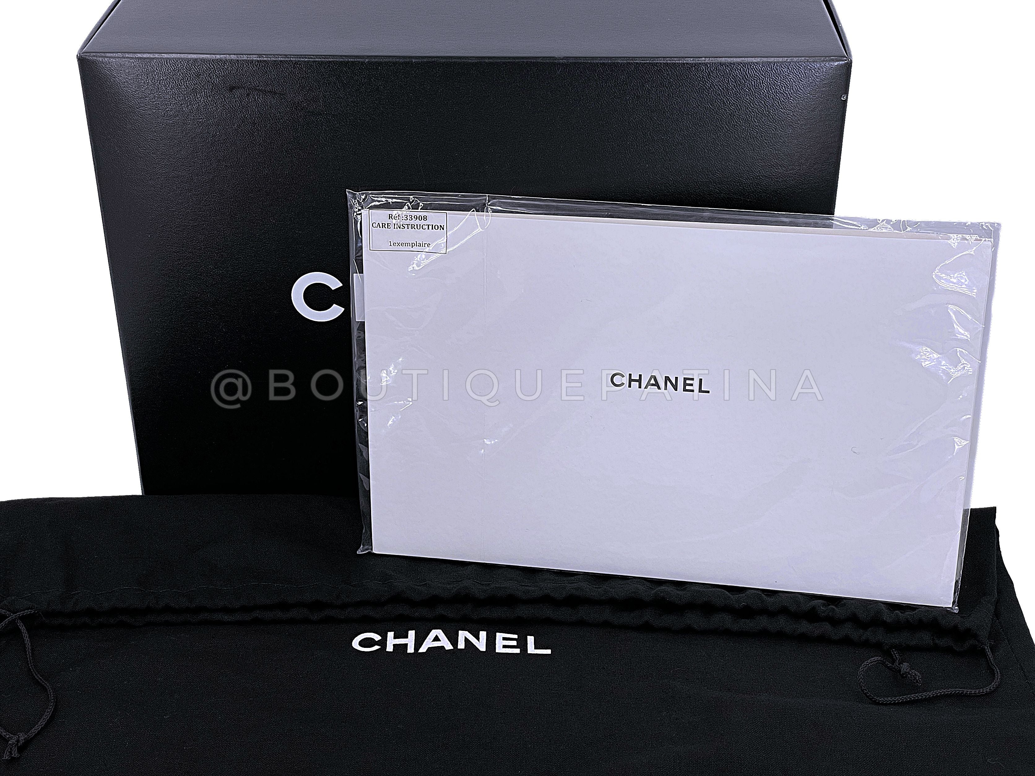 Chanel Midnight Navy Blue Python Rectangular Mini Flap Bag RHW - Image 13
