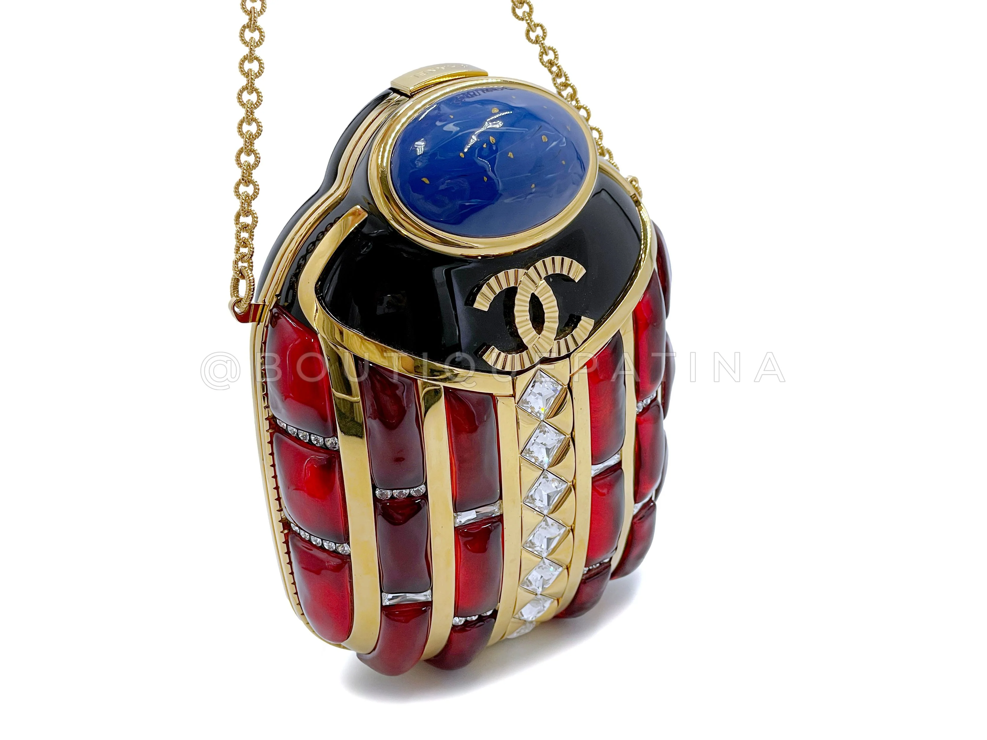 Chanel Scarab Minaudière Bag 2019 Egypt Paris-New York Evening Clutch 7ZR - Image 6