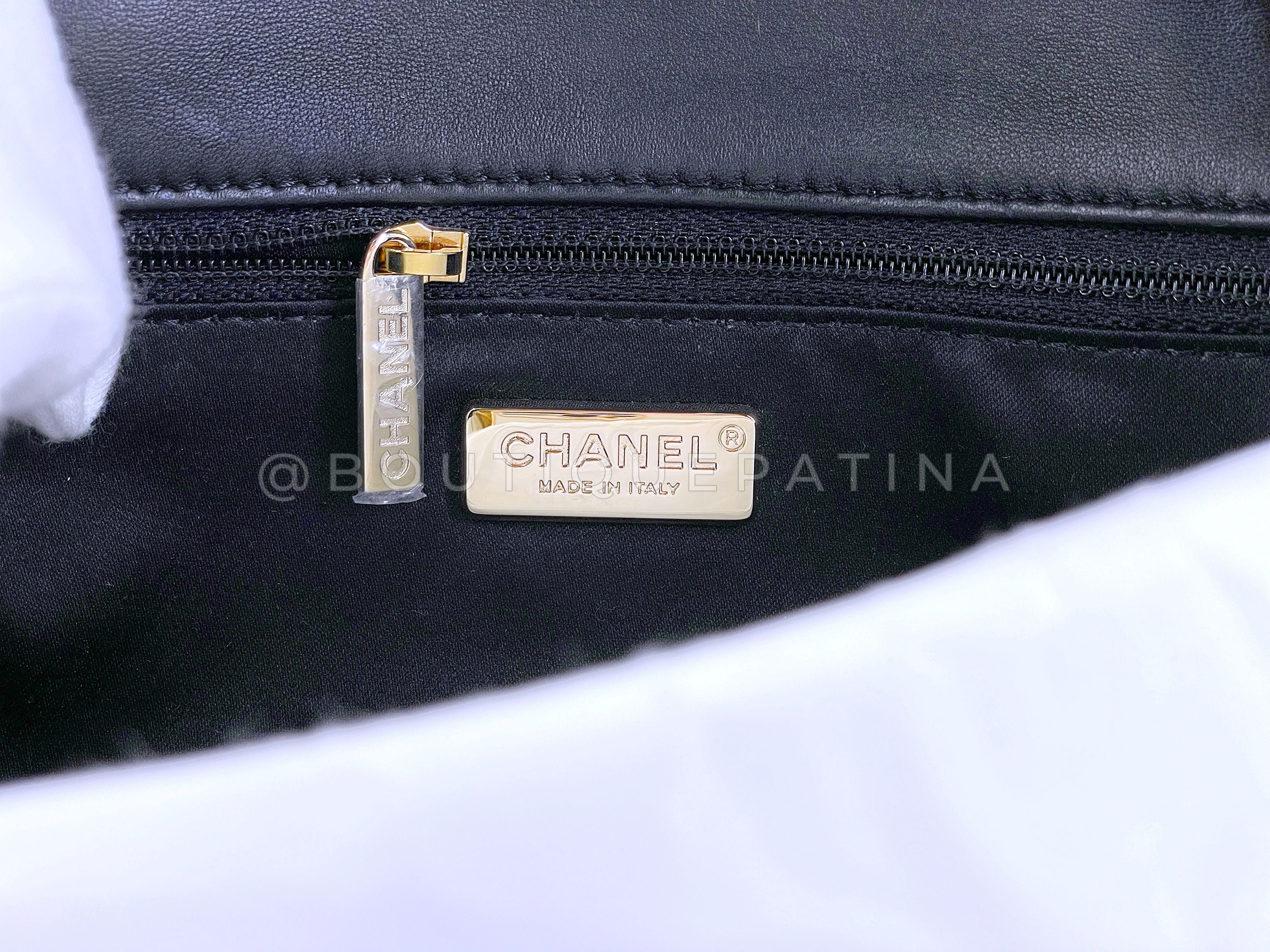 Rare 2019 Chanel Black Pearl Studded Mini Classic Flap Bag GHW - Image 11