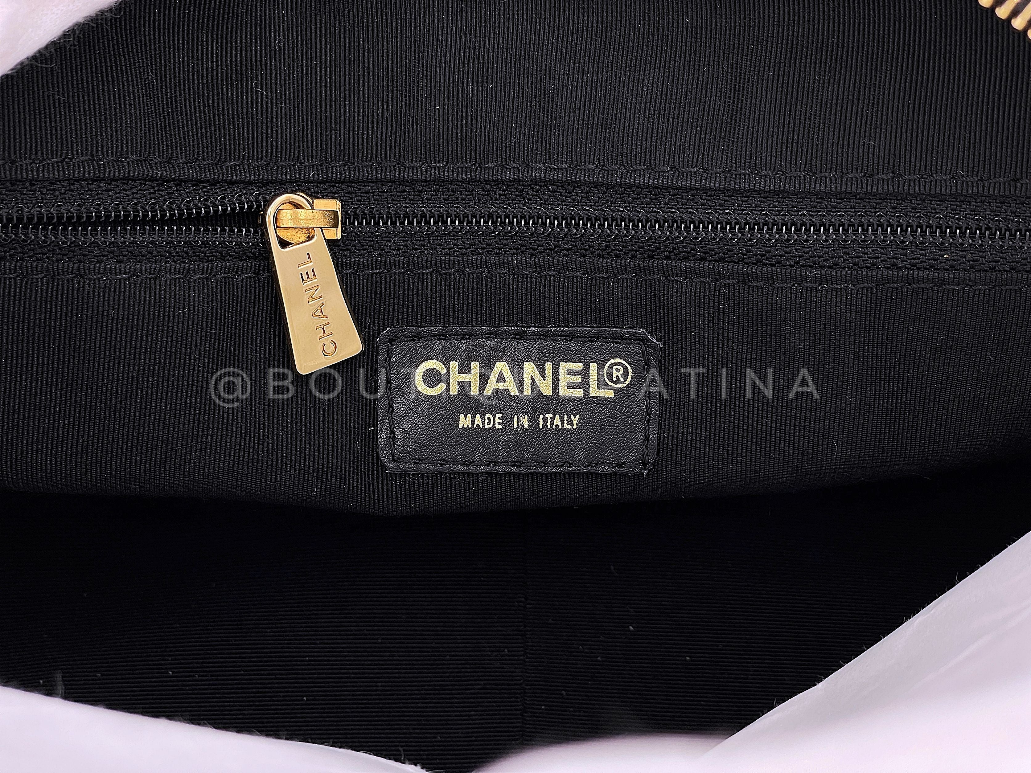 Chanel PTT Black Caviar Bag 2003 Vintage Petite Timeless Tote 24k GHW - Image 11