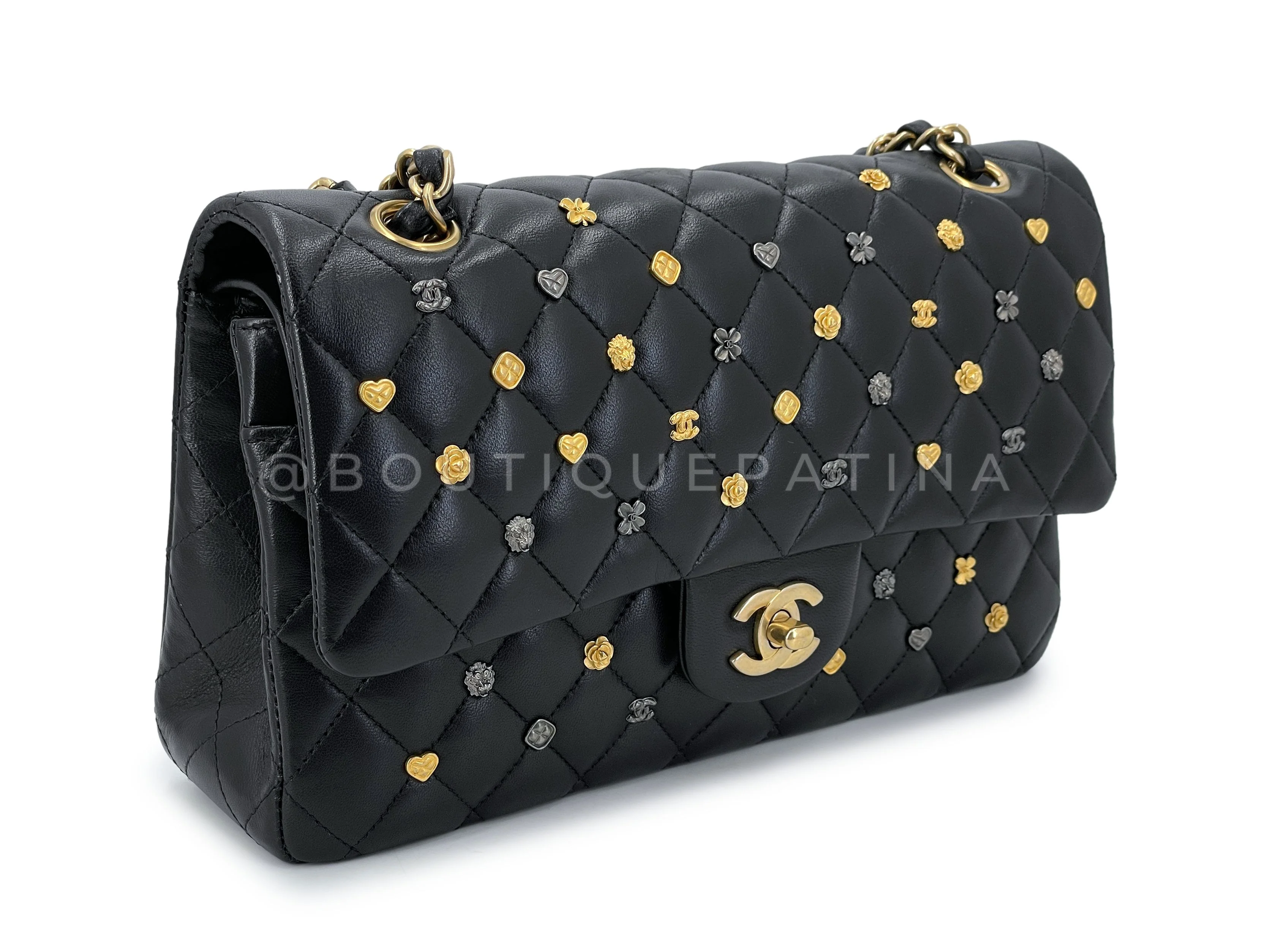 Chanel Lucky Charms Bag 18K Black Heart Medium Classic Double Flap - Image 3