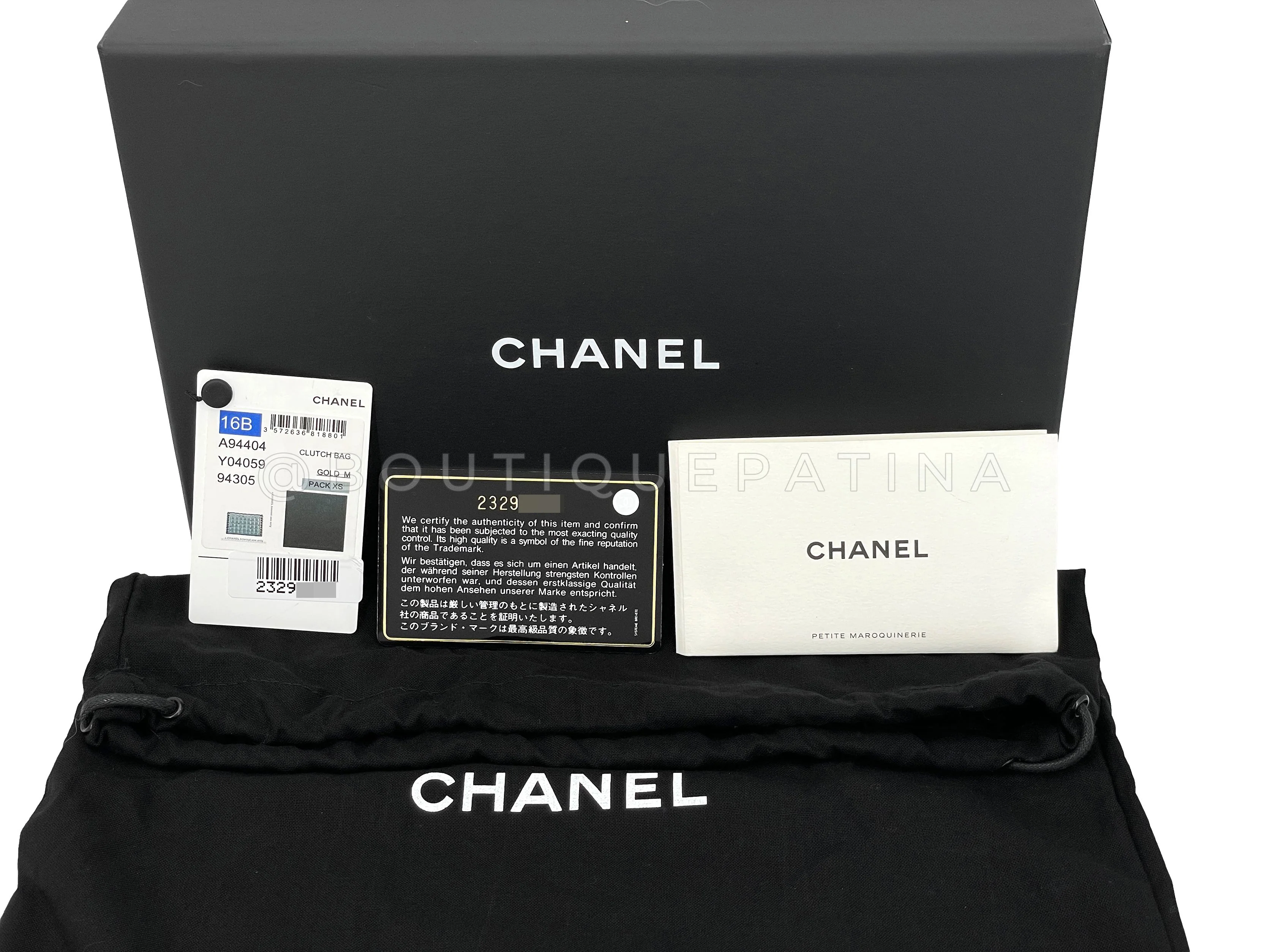 Chanel CC Studded Bag Pristine 16B Black Punk Piercing Clutch on Chain LES - Image 13