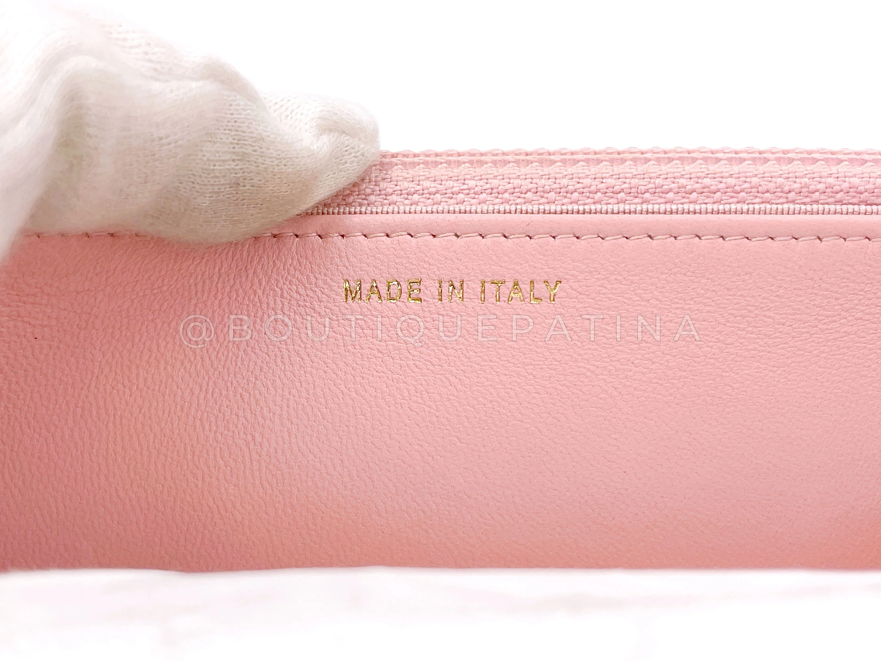 Chanel 19C Pink Tweed Life Raft Charm WOC Wallet on Chain Bag - Image 12